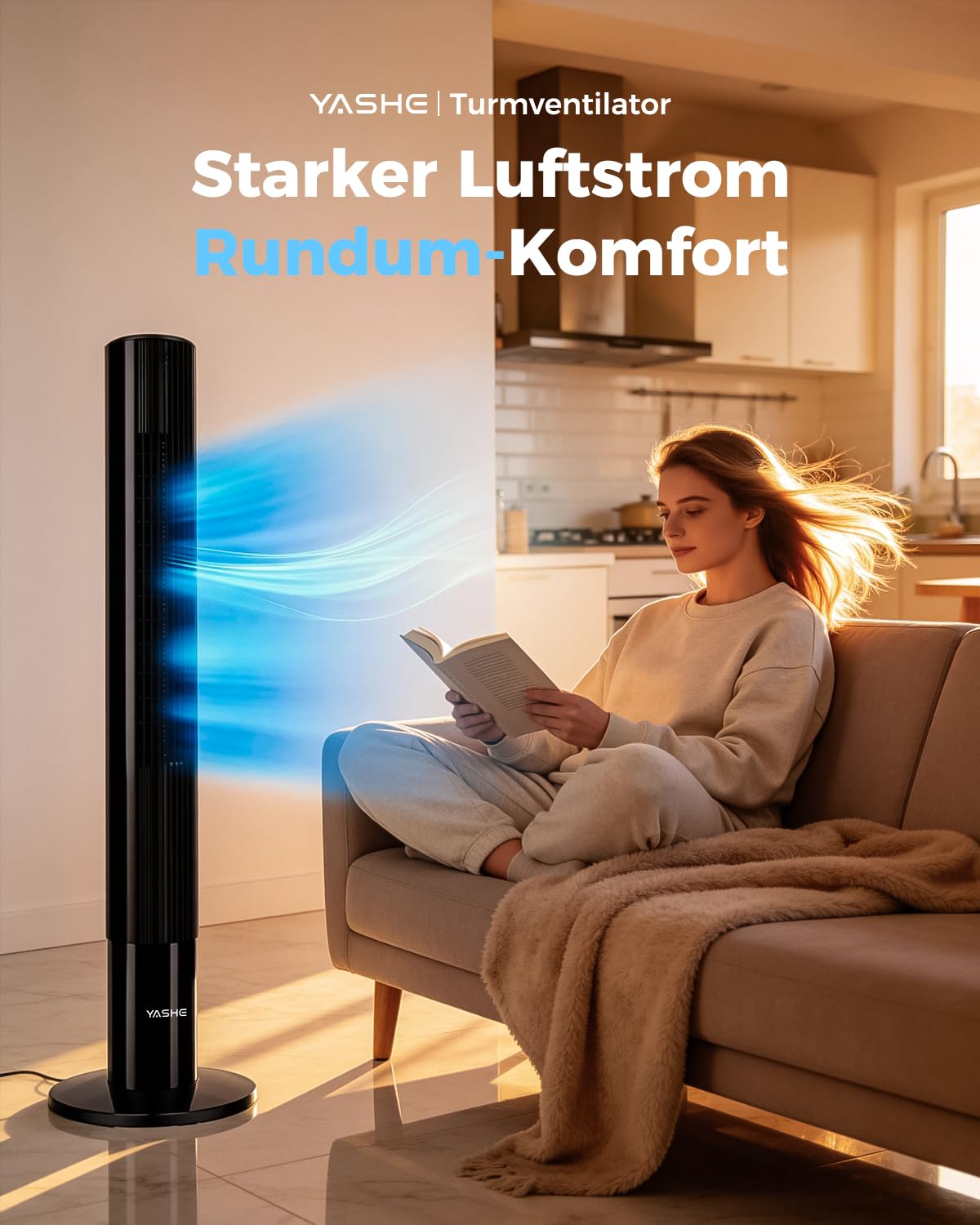 Turmventilator mit Fernbedienung, 85°-Oszillation, leiser Standventilator (28 dB), 3 Geschwindigkeitsstufen, 2 Modi, 12-Stunden-Timer, LED-Anzeige, für Schlafzimmer, Büro und Zuhause