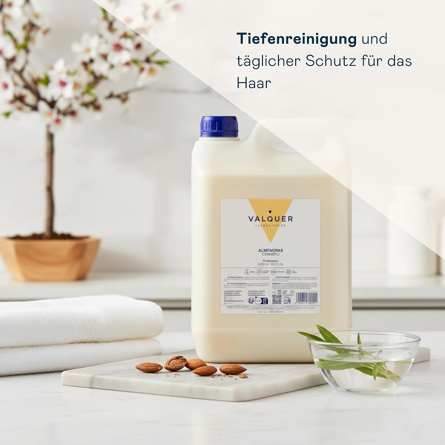5 L Professionelle Shampoo Flasche | Stärkt und schützt das Haar | Tiefenreinigung und Geschmeidigkeit für alle Haartypen | Vegane Formel, silikonfrei