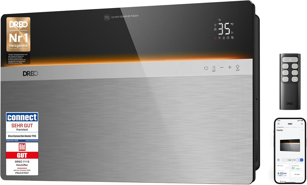 Smart Konvektorheizung, 2000W Heizlüfter für Große Räume