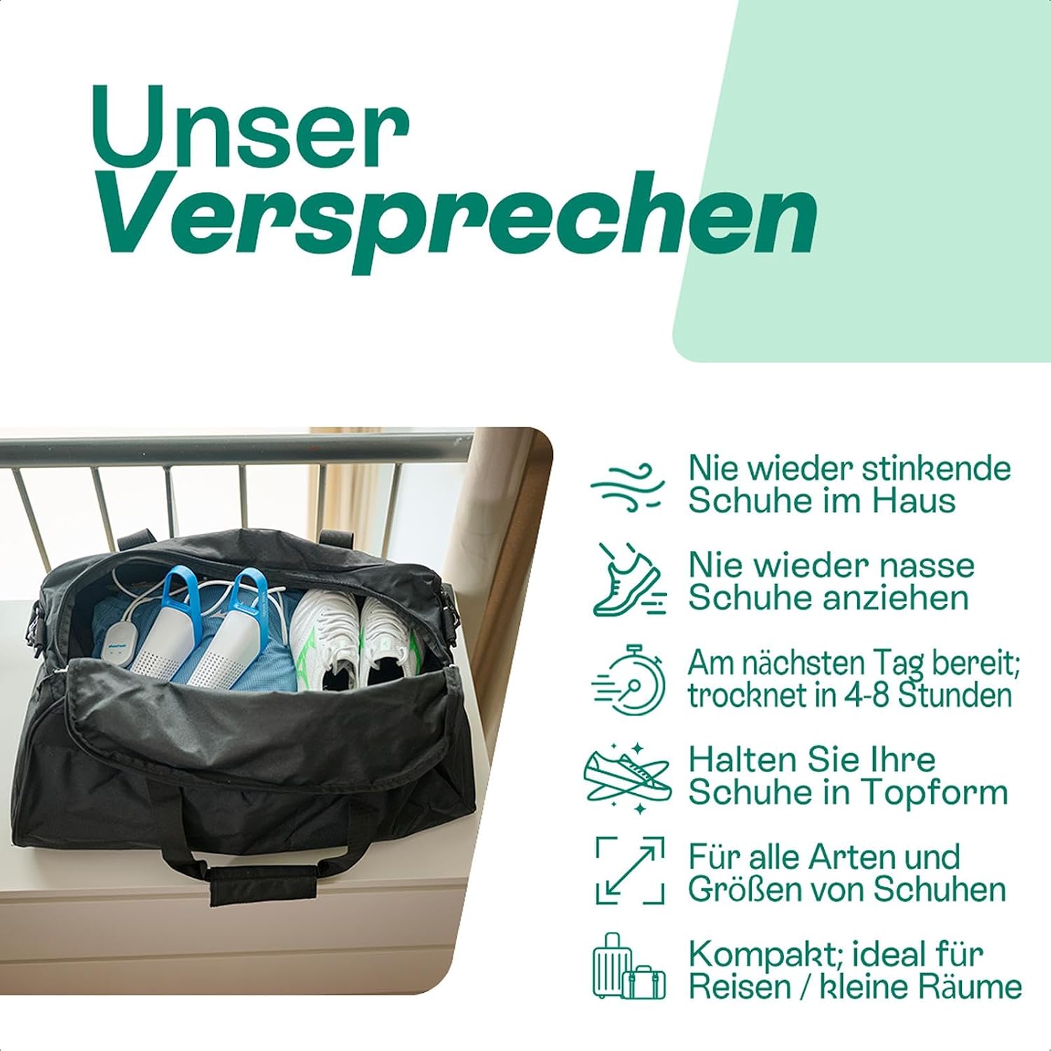 Elektrischer Schuhtrockner & Schuhdeo, USB-C