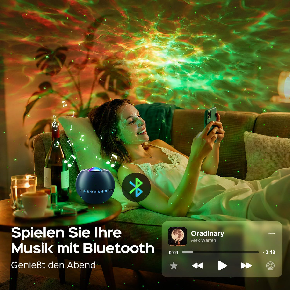 Sternenhimmel Projektor Galaxy Projector Geschenke Nachttischlampe