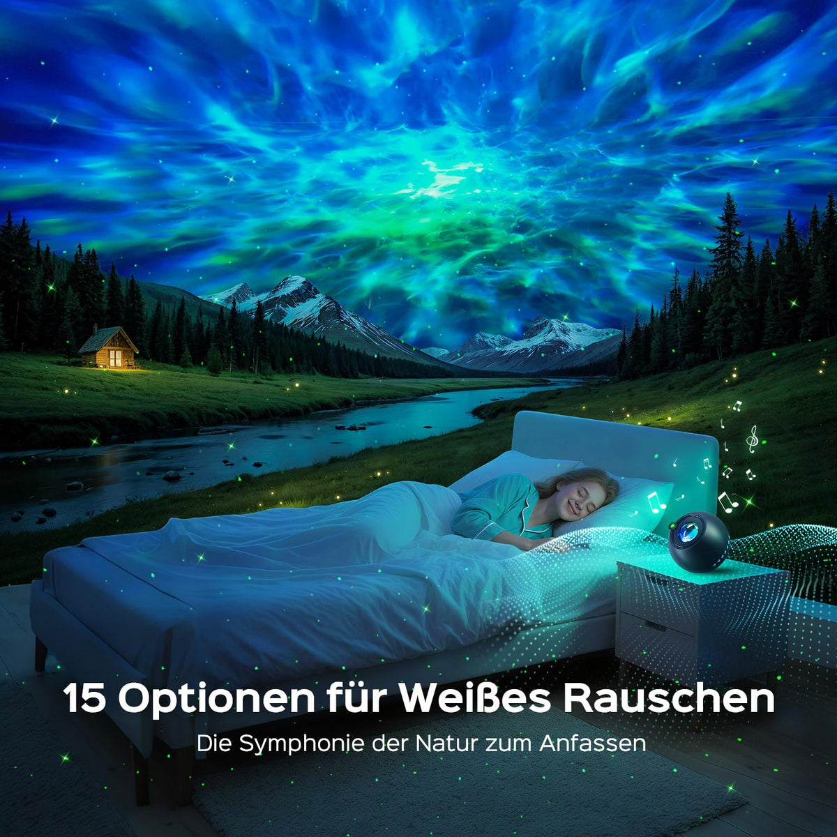 Sternenhimmel Projektor Galaxy Projector Geschenke Nachttischlampe
