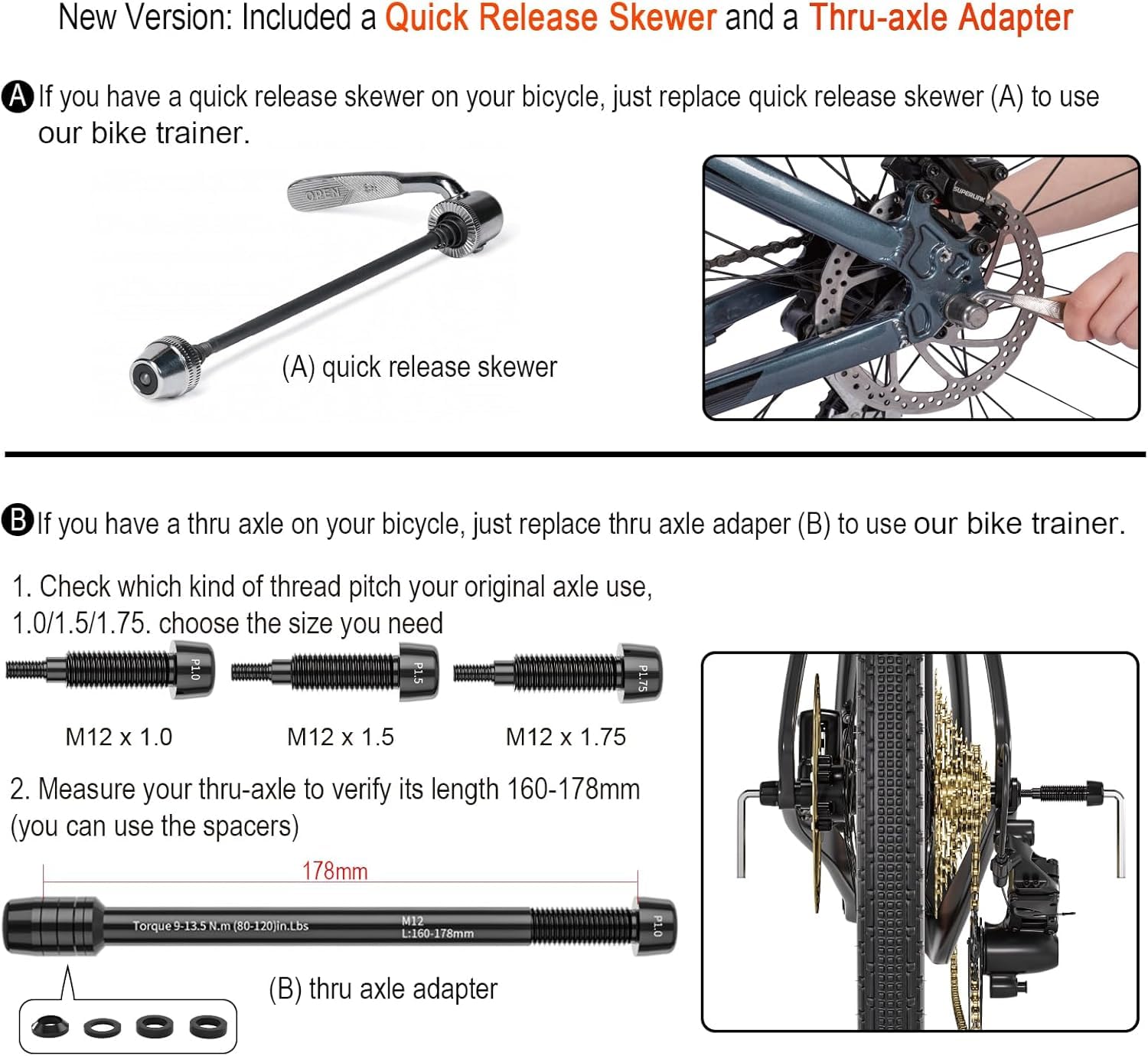 Fahrrad Rollentrainer, Klappbar Stahl Bike Trainer mit Schnellspanner Vorderradunterlage Radtrainer für 26-29 Zoll Fahrradtraining Fahrradfahren Zuhause Indoor