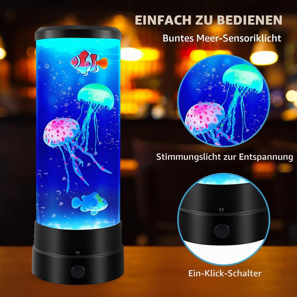 Quallen Lampe, Quallen Lavalampe, Lavalampen, Lavalampe Qualle, Jellyfish Lamp, Led Quallen Lampe 17 Farben, Quallen Aquarium Lampe Für Stimmungslicht, Nachtlicht, Zuhause Deko