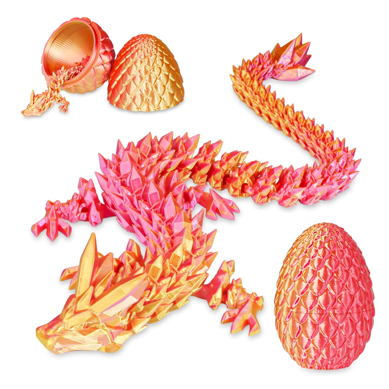 Überraschungseier - Drachenei mit Drachen im Inneren, Geschenke für Kinder und Erwachsene, 3D-gedrucktes Fidget-Spielzeug, perfekt für Weihnachten, Ostern, Geburtstage, Dekoration, Stressabbau