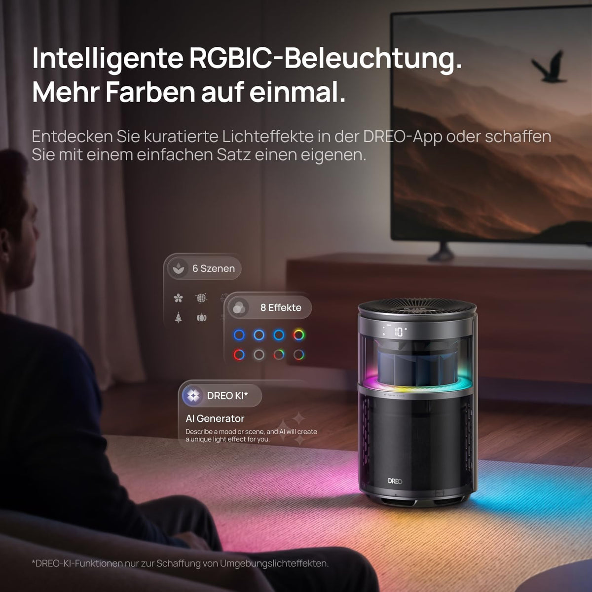 Smart Luftreiniger 530S für Schlafzimmer, CADR 221 m³/h
