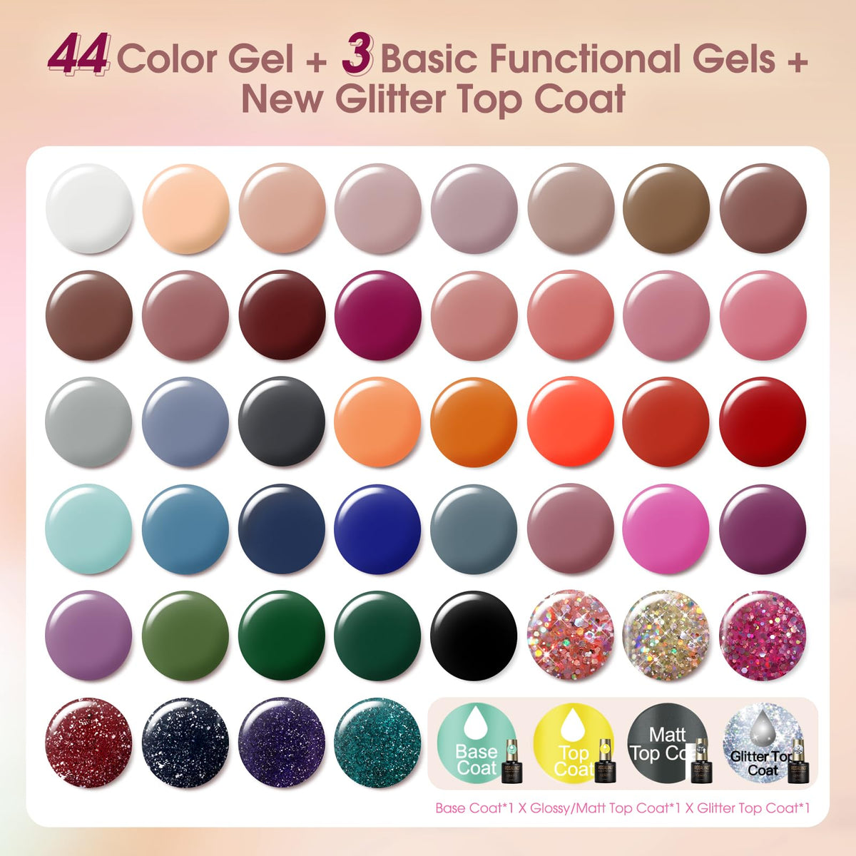 UV Nagellack Set Weiß Rosa Violett Rot Grün Blau Gel