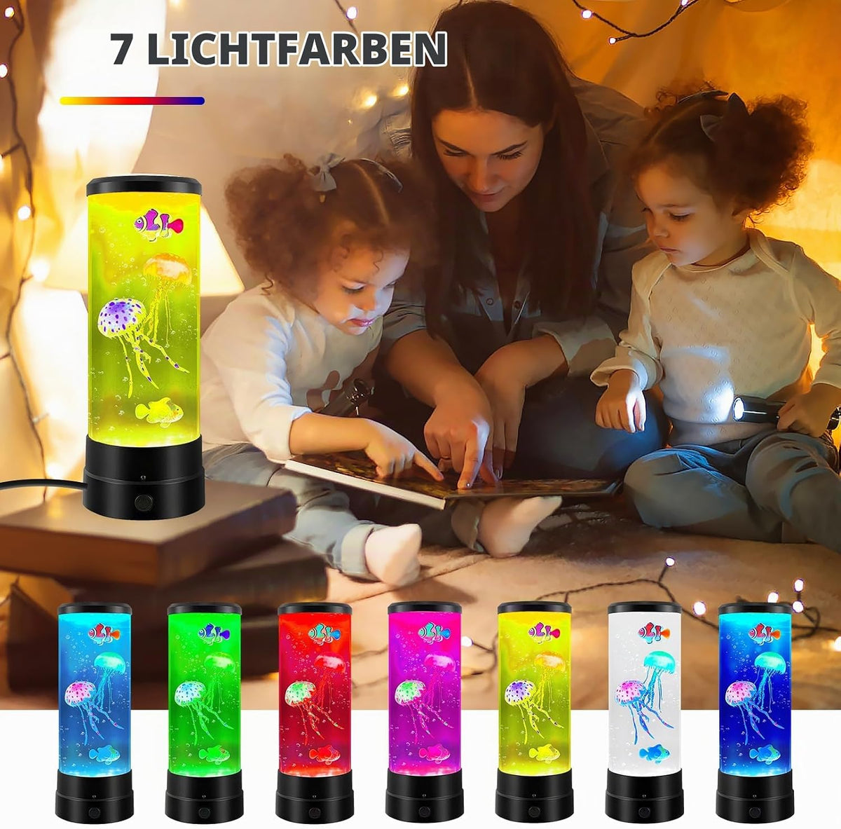 Quallen Lampe, Quallen Lavalampe, Lavalampen, Lavalampe Qualle, Jellyfish Lamp, Led Quallen Lampe 17 Farben, Quallen Aquarium Lampe Für Stimmungslicht, Nachtlicht, Zuhause Deko