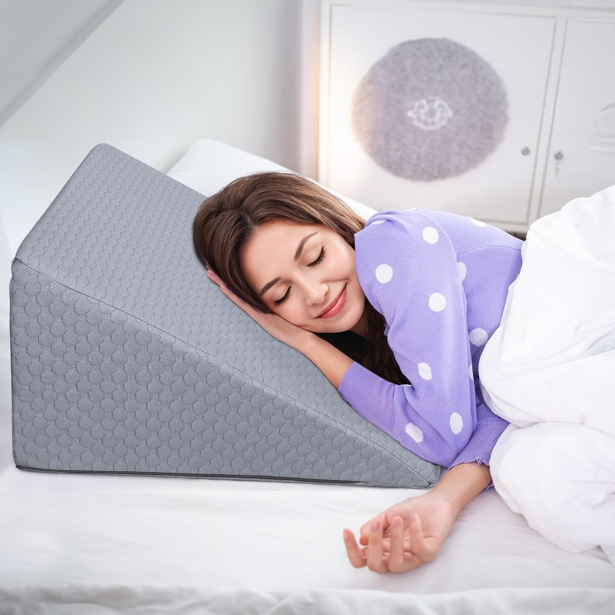 30cm Keilkissen für Bett und Sofa, Bettkeil aus Memory-Schaum