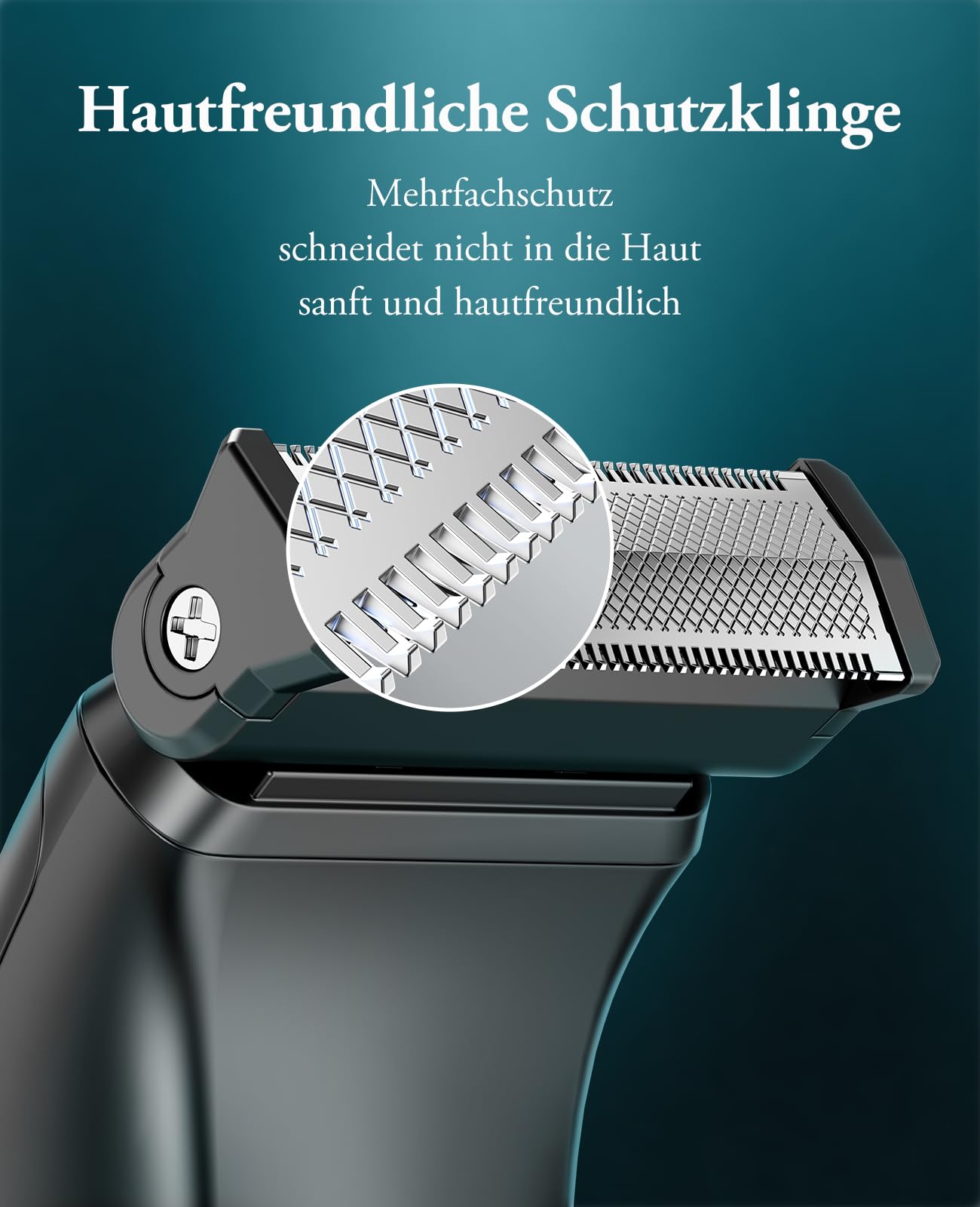 kensen Intimrasierer Mann, Rasierer Herren Intimbereich 2 In 1 Körperrasierer Herren Nass- & Trockenanwendung Intim Rasierer Männer Typ-C Body Groomer Men Aufsteckkämme Brust Achselhöhle Leiste