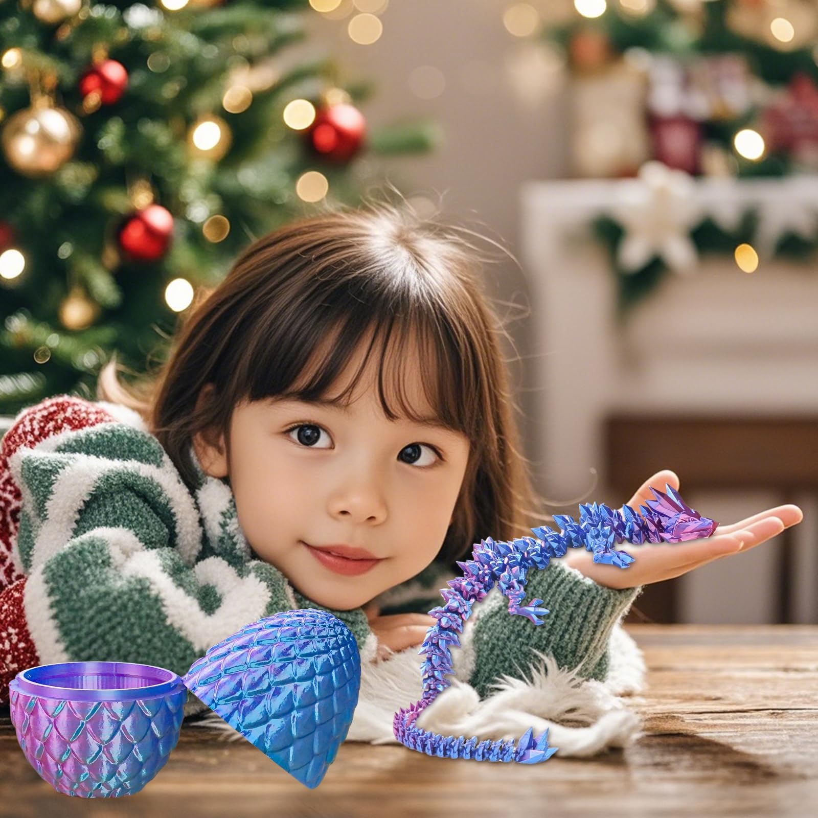 Überraschungseier - Drachenei mit Drachen im Inneren, Geschenke für Kinder und Erwachsene, 3D-gedrucktes Fidget-Spielzeug, perfekt für Weihnachten, Ostern, Geburtstage, Dekoration, Stressabbau