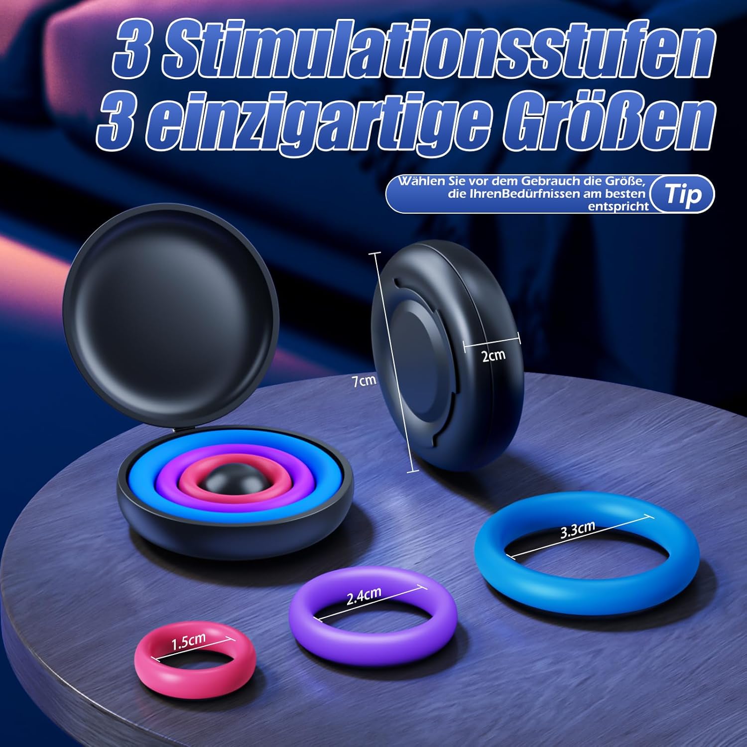 Ringe Wiederverwendbare Silikon Farben 3 verschiedene Größen Pumpe Sex Spielzeug für Paare Ring Sex Toy Cock Ring Sleeve Sex Spielzeug für Männer Sleeve