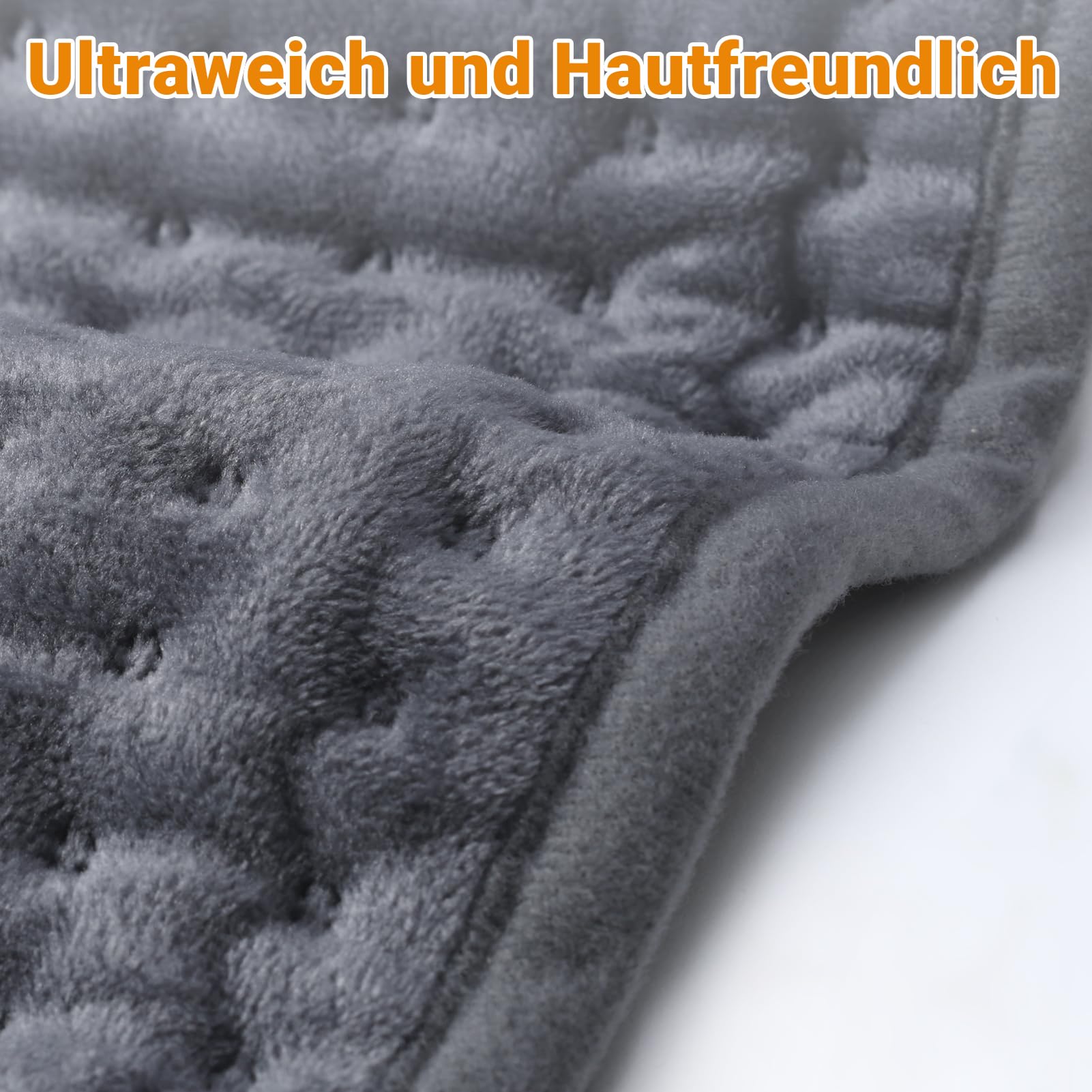 Ultraweiches Heizkissen mit automatischem Ausschalten, elektrisches Heizkissen mit Sicherheitssystem für Rücken, Hals, Schultern, Bauch, maschinenwaschbare Heizdecke (30 x 60 cm)