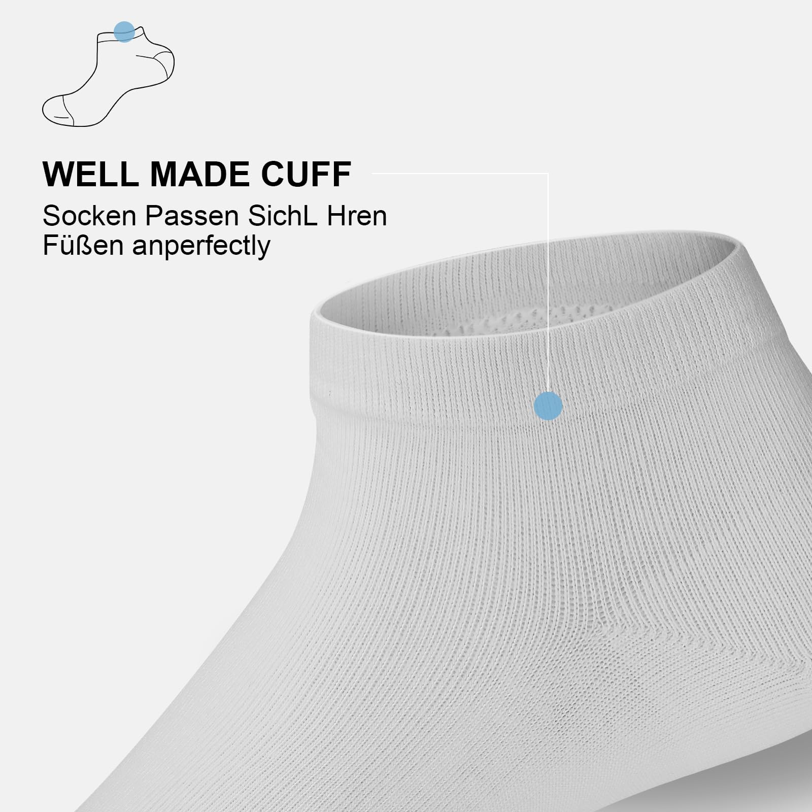 Sneaker Socken Herren Damen 10 Paar Kurzsocken Baumwolle