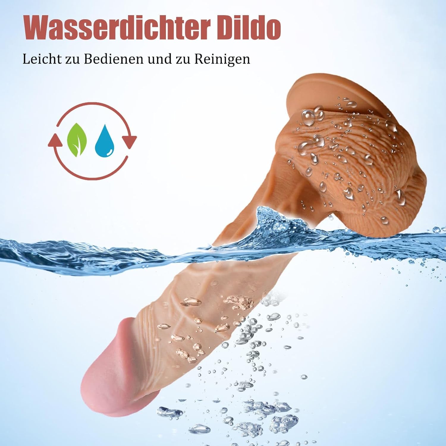 17,8 cm Realistisches Silikon Dildo Soft Sex Toy mit Saugbecher für Frauen, Dilo Tail Dildos Sex Toy für Frauen und Männer, Dildo für G-Punkt & Stimulation mit Hoden für Anfänger