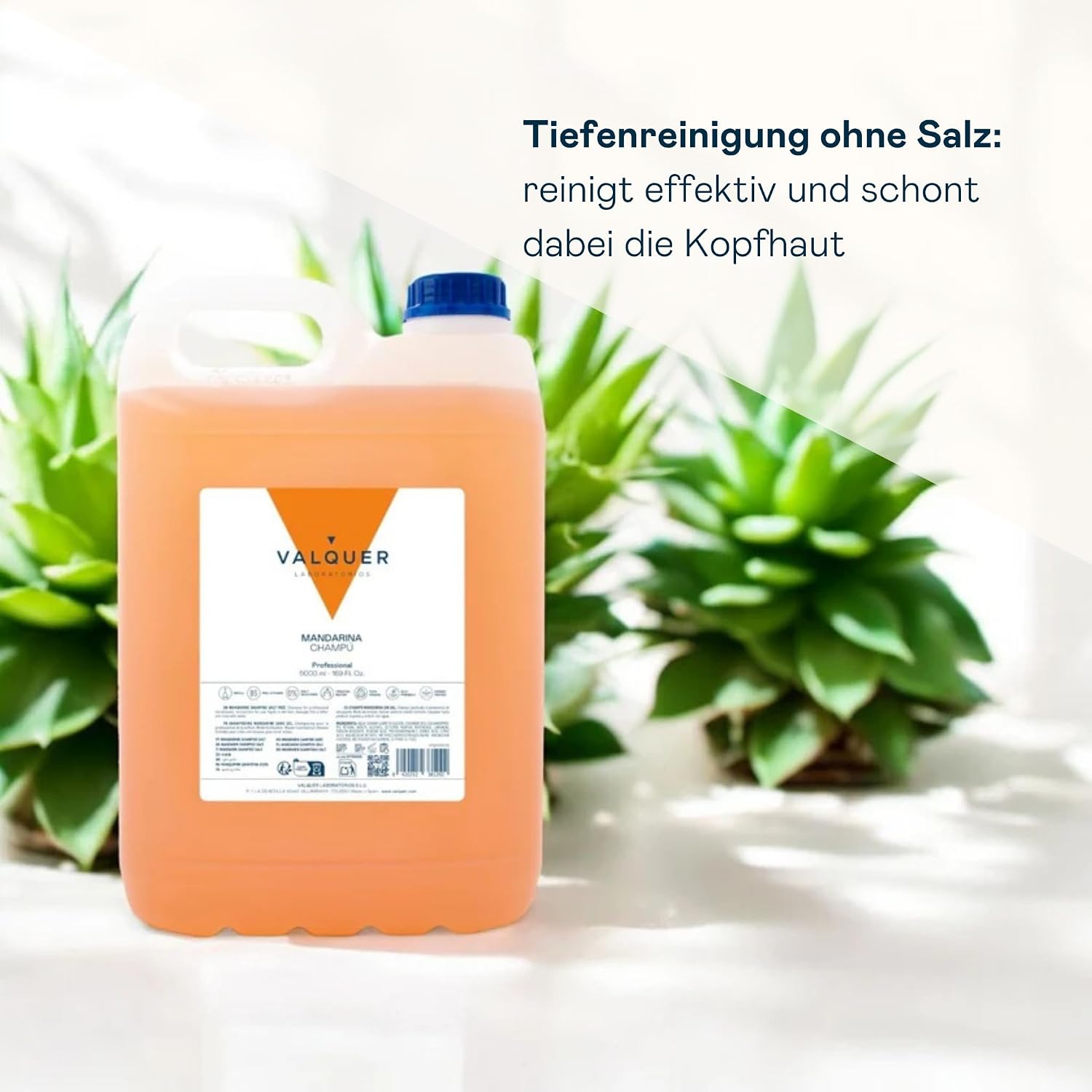 5 L Professionelle Shampoo Flasche | Stärkt und schützt das Haar | Tiefenreinigung und Geschmeidigkeit für alle Haartypen | Vegane Formel, silikonfrei