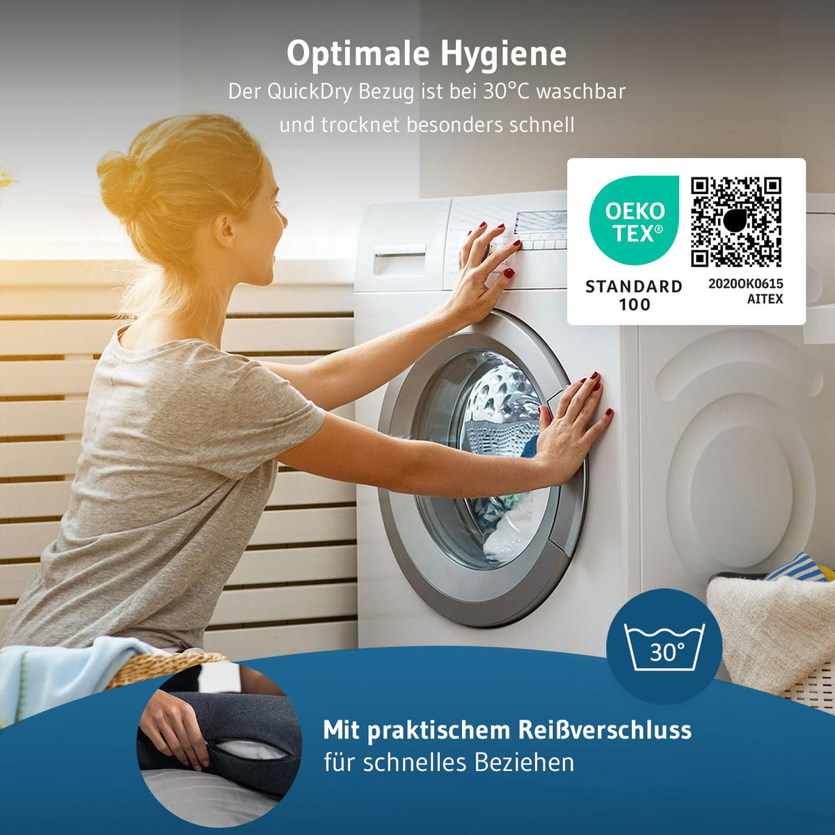 Seitenschläferkissen / Schmetterlingskissen mit Thermo Bezug