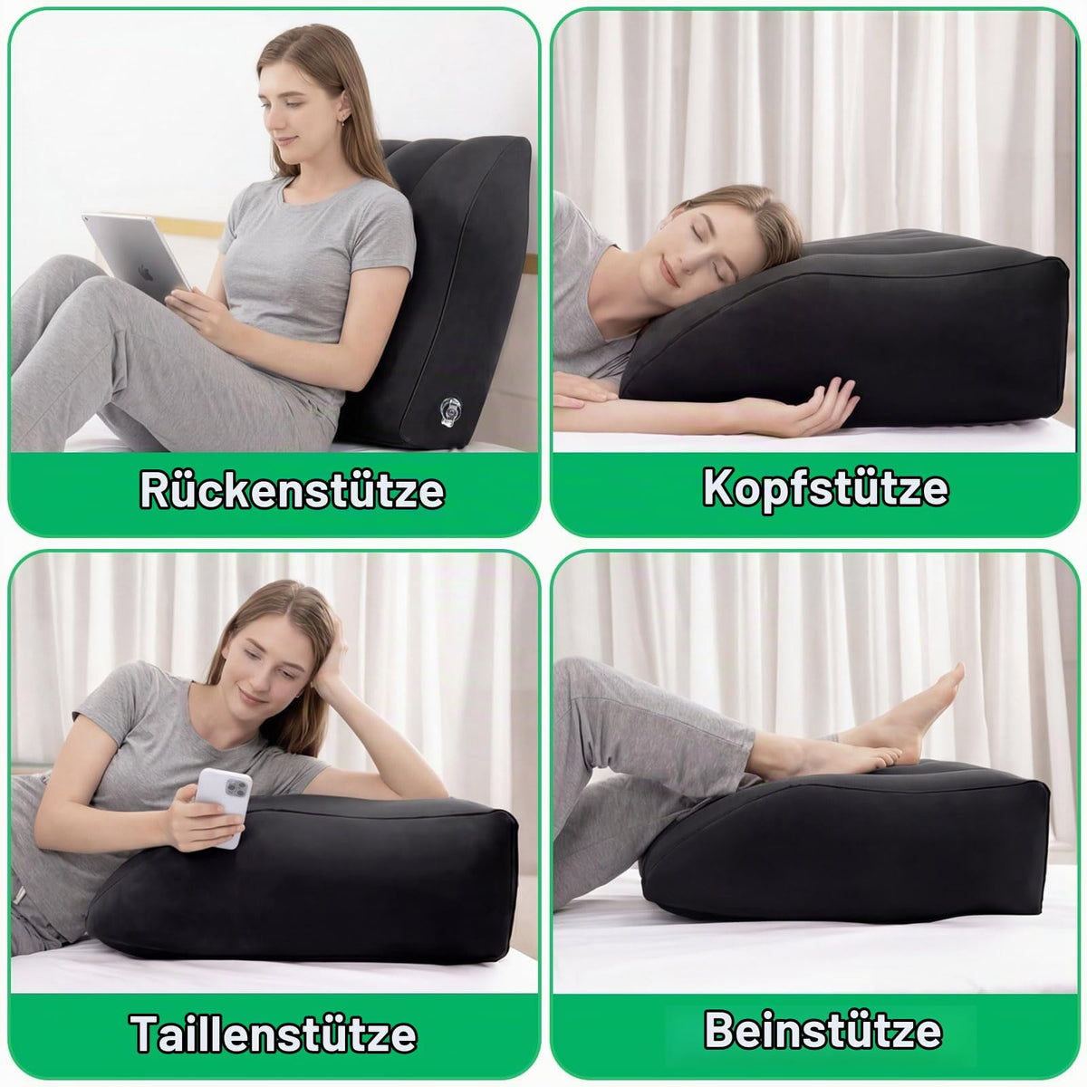 Venenkissen Beinhochlagerungskissen Aufblasbar zur Hochlagerung der Beine