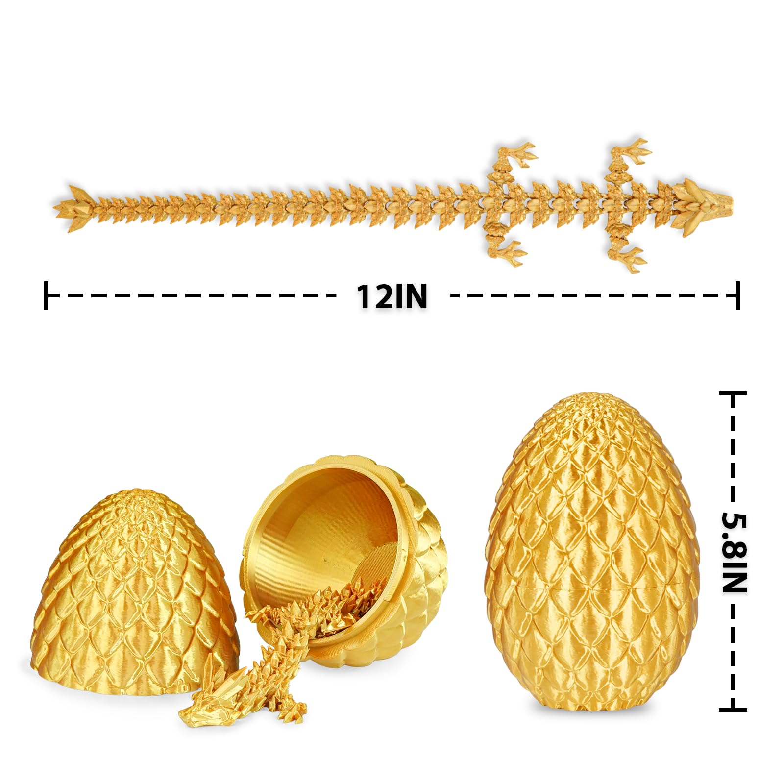 Überraschungseier - Drachenei mit Drachen im Inneren, Geschenke für Kinder und Erwachsene, 3D-gedrucktes Fidget-Spielzeug, perfekt für Weihnachten, Ostern, Geburtstage, Dekoration, Stressabbau