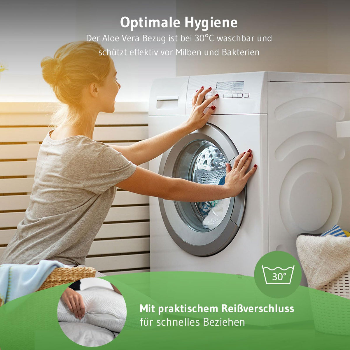 Seitenschläferkissen / Schmetterlingskissen mit Thermo Bezug