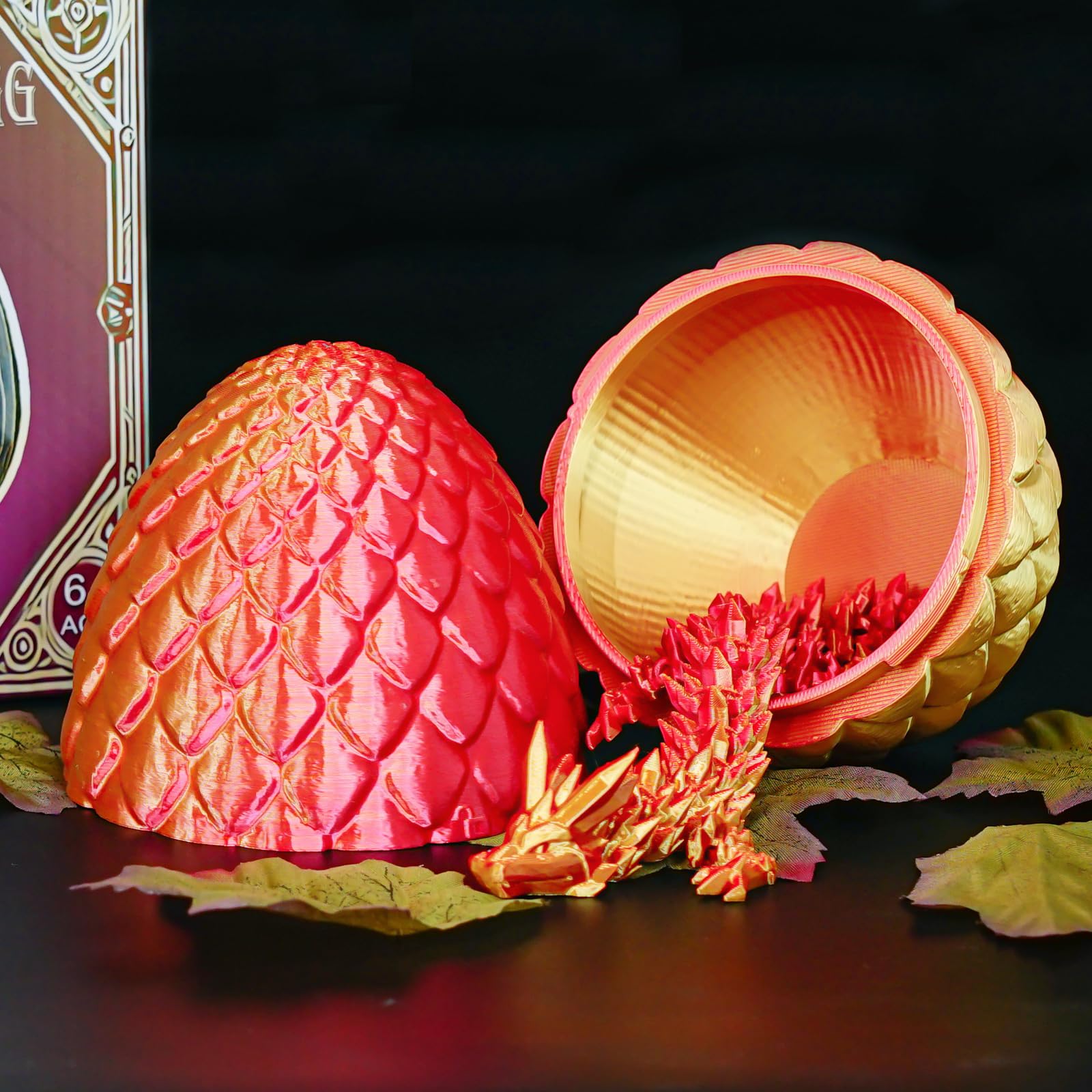 Überraschungseier - Drachenei mit Drachen im Inneren, Geschenke für Kinder und Erwachsene, 3D-gedrucktes Fidget-Spielzeug, perfekt für Weihnachten, Ostern, Geburtstage, Dekoration, Stressabbau