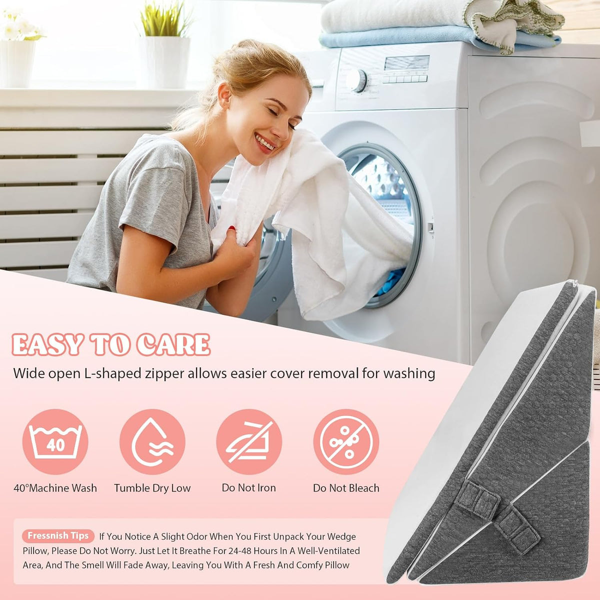 Refluxkissen für Erwachsene 3PCS, verstellbares Keilkissen für Bett
