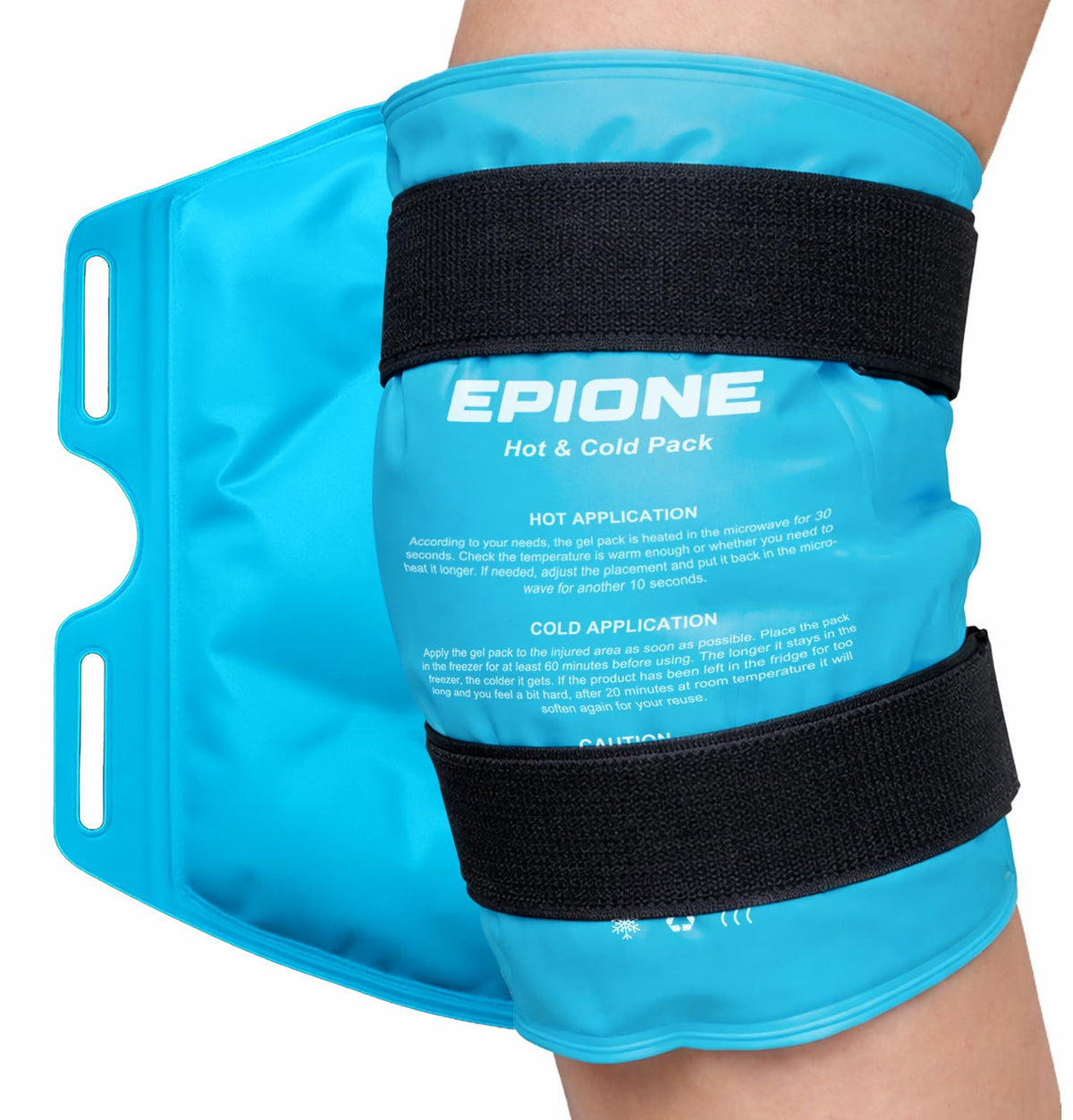 Kühlpads Epione 3XL Gelkissen kalt/warm – mit elastischem Gurt und Stoffhülle – wiederverwendbar zur Schmerzlinderung bei Muskel‑ und Gelenkschmerzen, Verletzungen und Physiotherapie