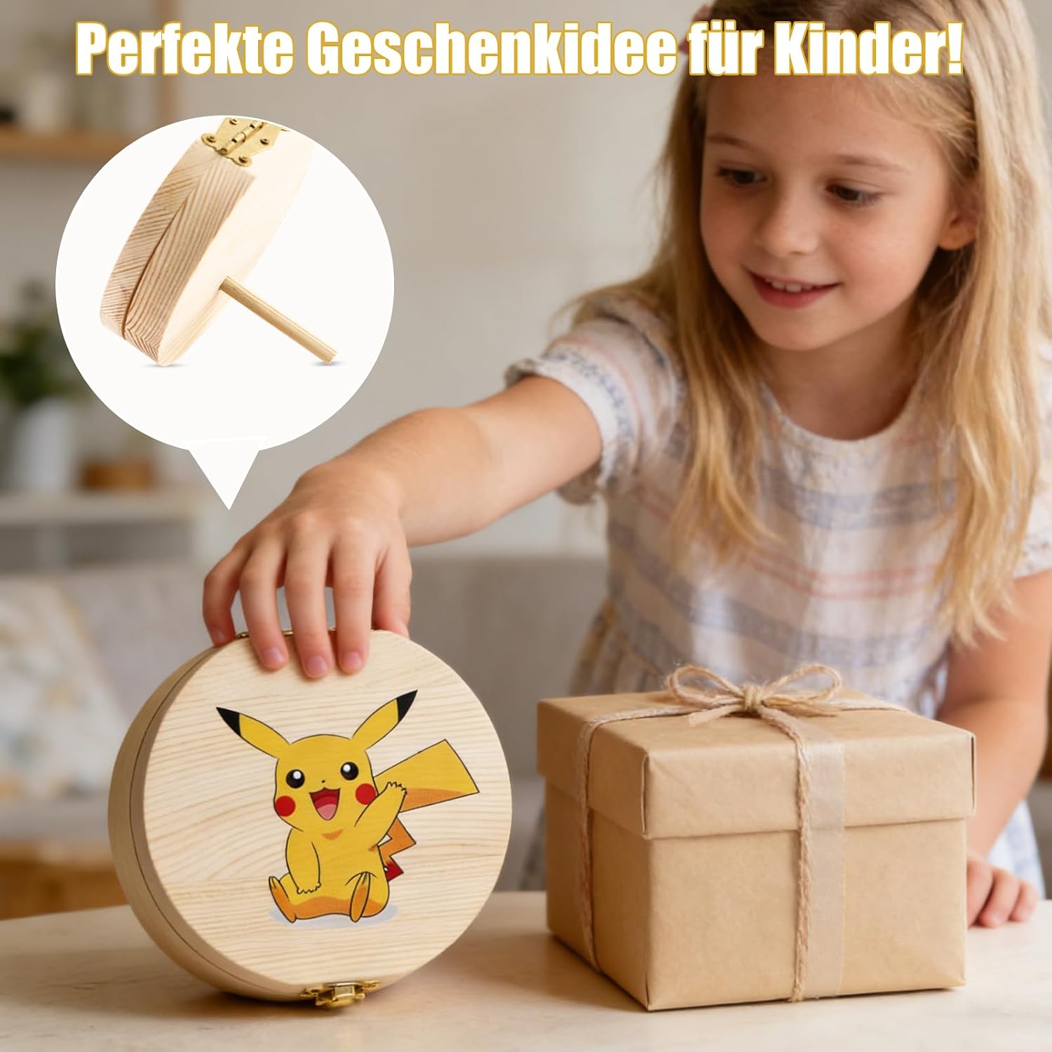 Holz Milchzahn Aufbewahrungsbox, Zahnbox, Milchzähne Mädchen Junge