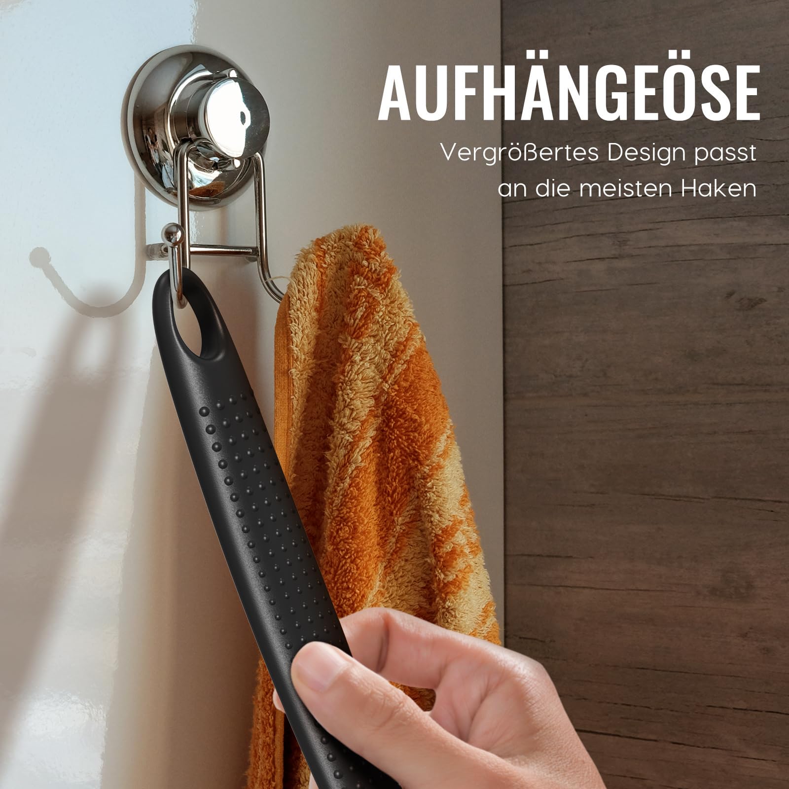 Silikon Rückenschrubber für Die Dusche, Silikon Körperschrubber mit Langem Griff, Rückenschrubber, Abgestorbene Haut entfernen und Massage