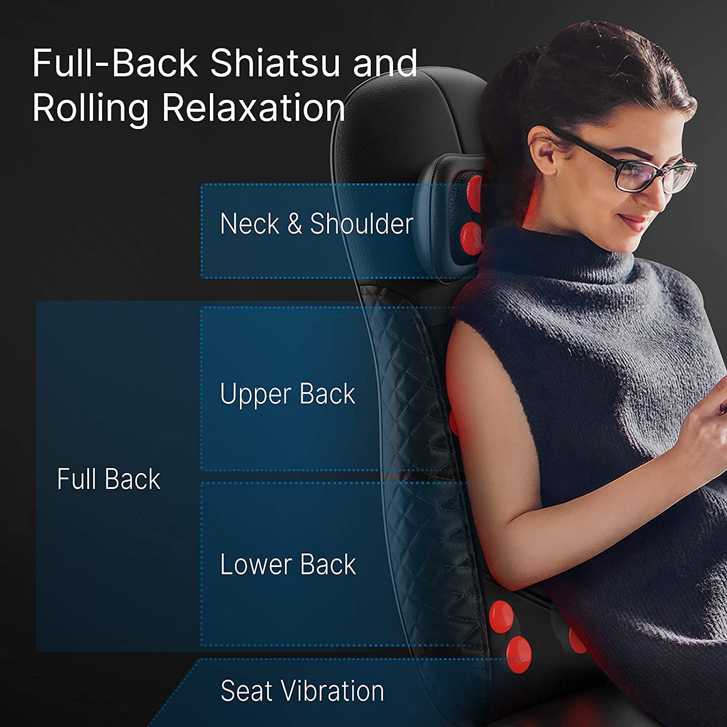 Massagegerät Schulter Nackenmassagegerät mit Wärme, Shiatsu Massagegerät mit 3D-Massage von tiefem Gewebe, Massage für Nacken, Rücken, Beine, Füße, Geschenke für Frauen, Geschenke für Männer