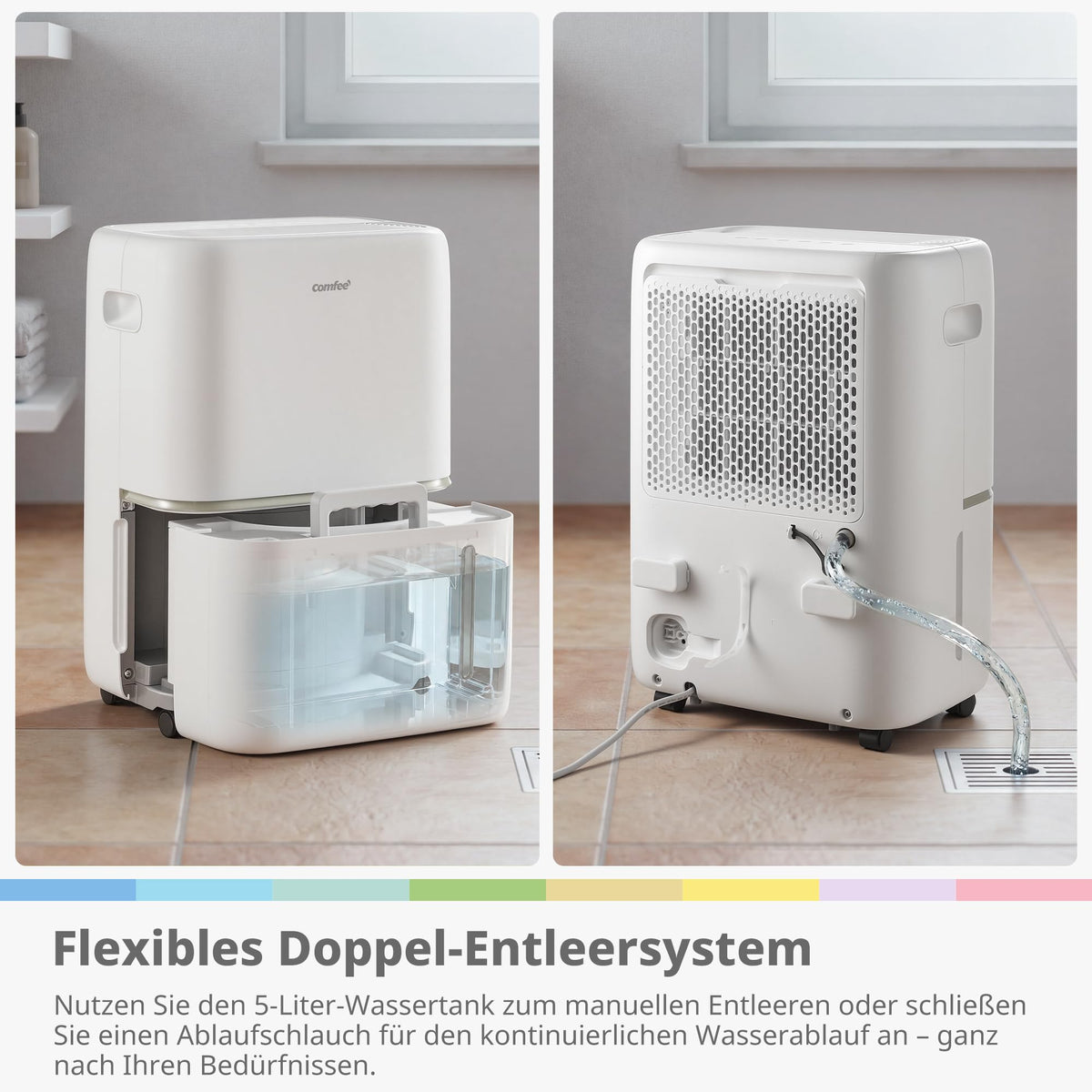 Luftentfeuchter Smart modus ,Timer 24H,Wassertank ,APP-fähig, Weiß