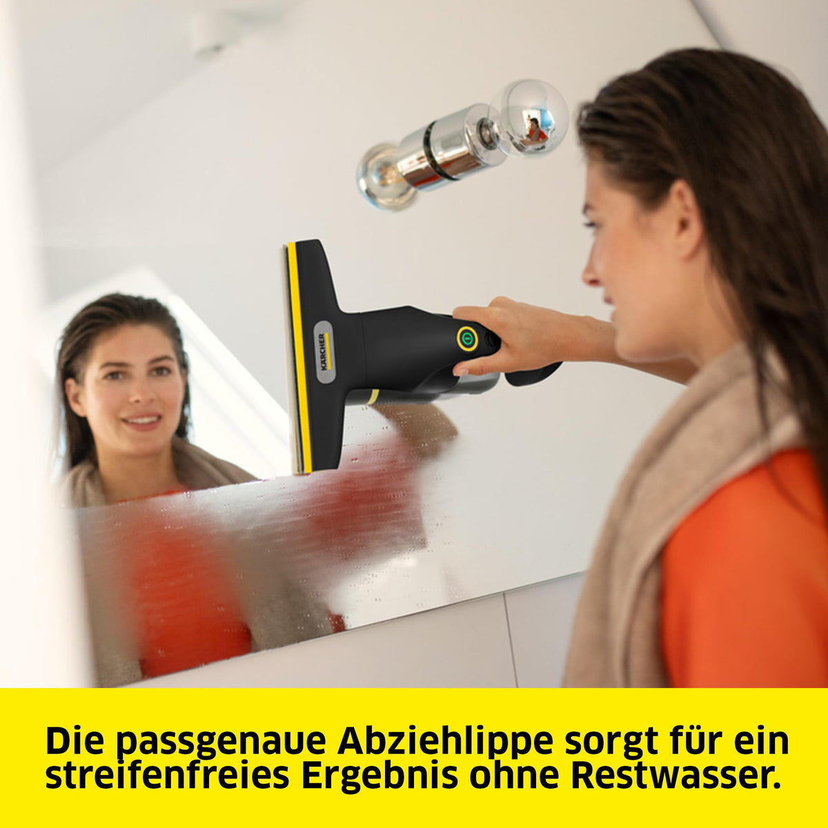 KÄRCHER Akku Fenstersauger WV 2 Black Edition, Akkulaufzeit: 35 min