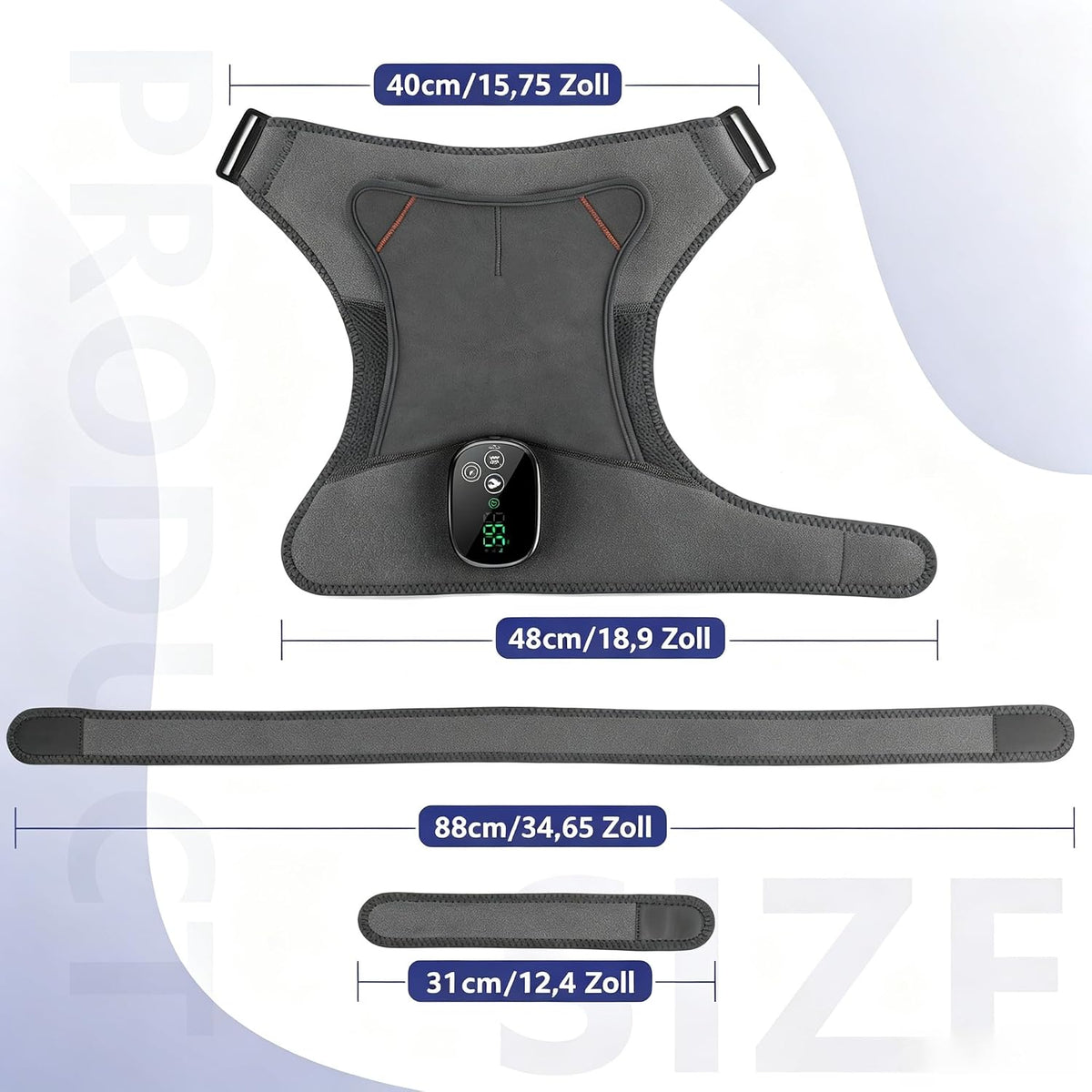 Schulter Massagegerät Kabellos Schulterbandage mit 5 Heizstufen & Vibration