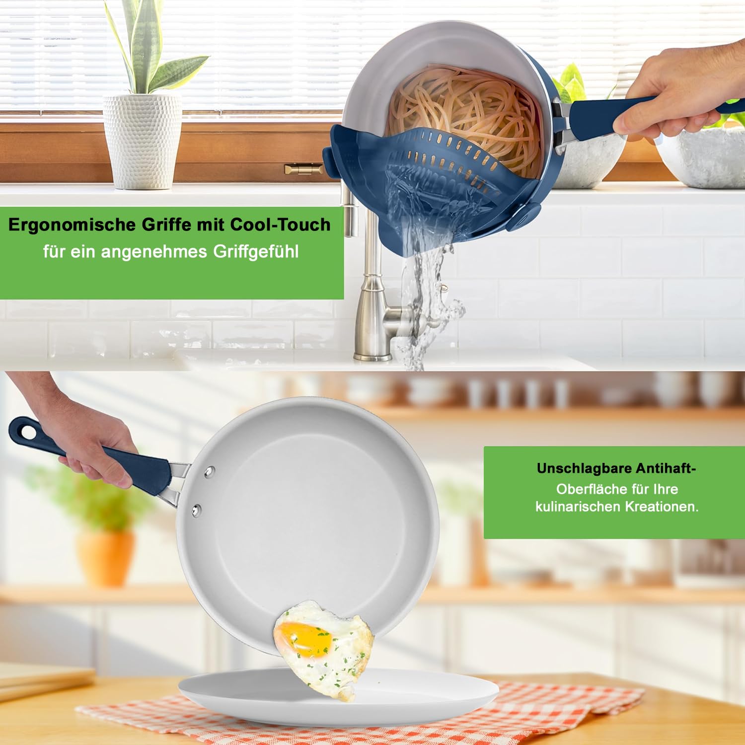 Induktions-Saucepan-Set, 14 Stück, Non-Stick-Beschichtung, Töpfe & Pfannen PFOA/PFOS frei, Kochtopf-Set, Küchenset, Edelstahl, Aluminium - Hochwertiges Kochgeschirr / NEU & OVP!