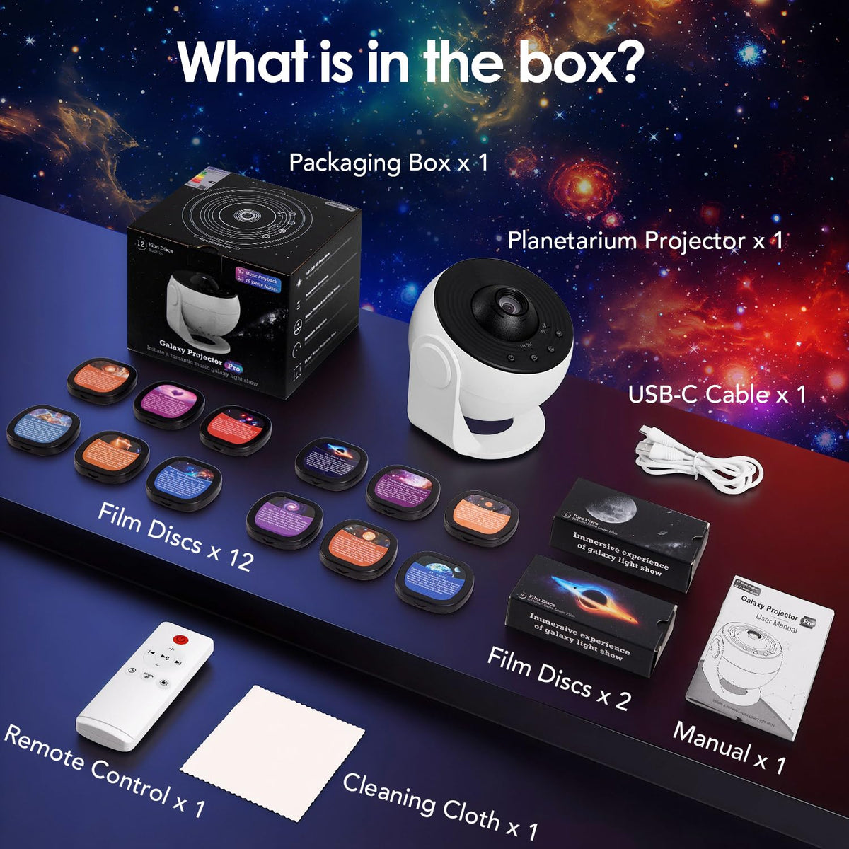 Sternenhimmel Projektor Galaxy Projector Geschenke Nachttischlampe