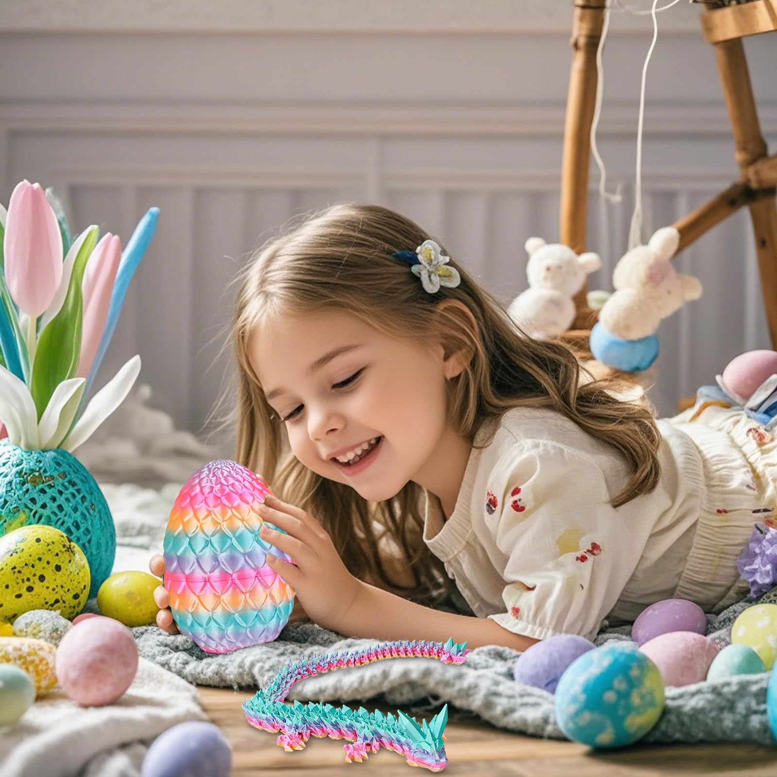 Überraschungseier - Drachenei mit Drachen im Inneren, Geschenke für Kinder und Erwachsene, 3D-gedrucktes Fidget-Spielzeug, perfekt für Weihnachten, Ostern, Geburtstage, Dekoration, Stressabbau