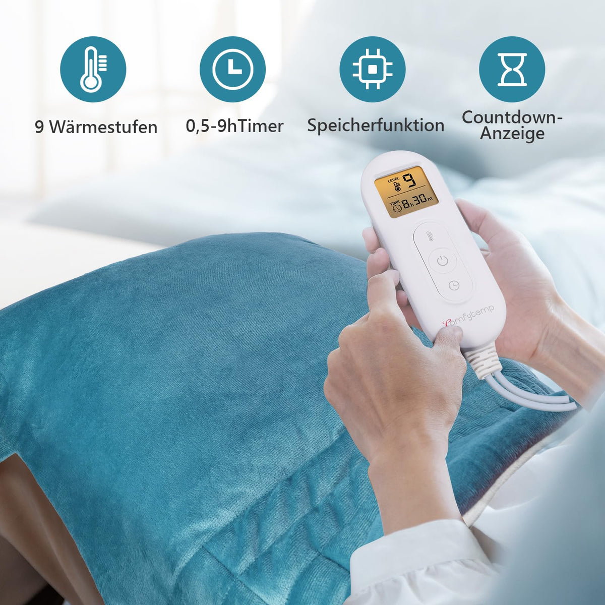 Heizkissen für Nacken Schulter mit 9 Wärmestufen Wärmekissen pad