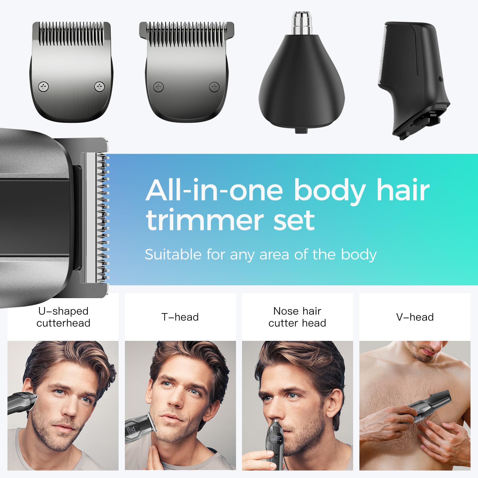 Glatzen Rasierer Herren, kensen Kopfrasierer Glatze Wasserdicht Head Shaver 5D Beweglicher Kopf Rasierer Herren Magnetischer Glatzenschneider Trocken-Und Nassrasur Bald Shaver Typ-C-Anschluss
