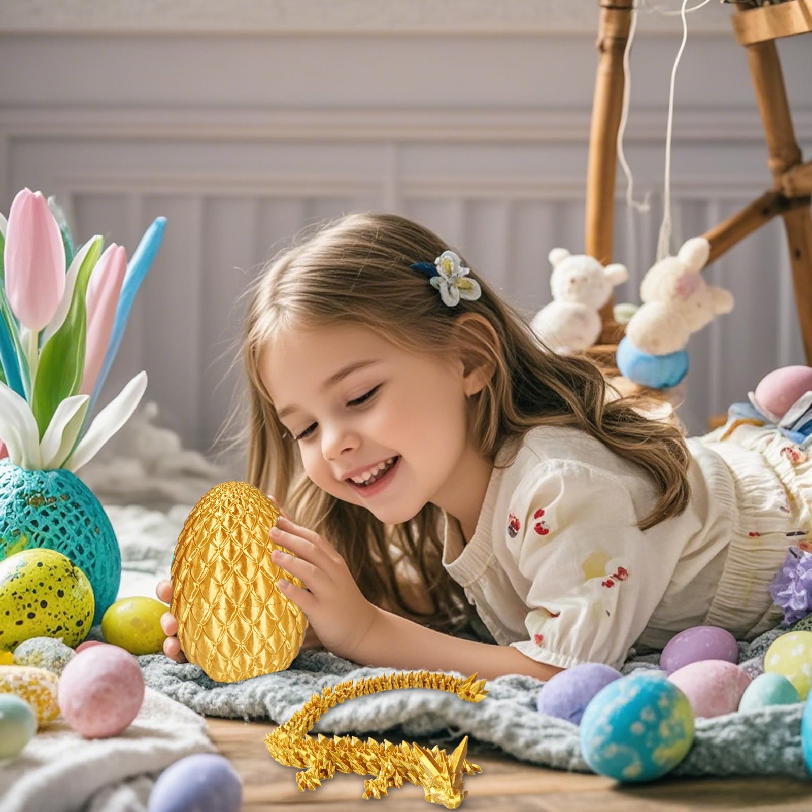 Überraschungseier - Drachenei mit Drachen im Inneren, Geschenke für Kinder und Erwachsene, 3D-gedrucktes Fidget-Spielzeug, perfekt für Weihnachten, Ostern, Geburtstage, Dekoration, Stressabbau