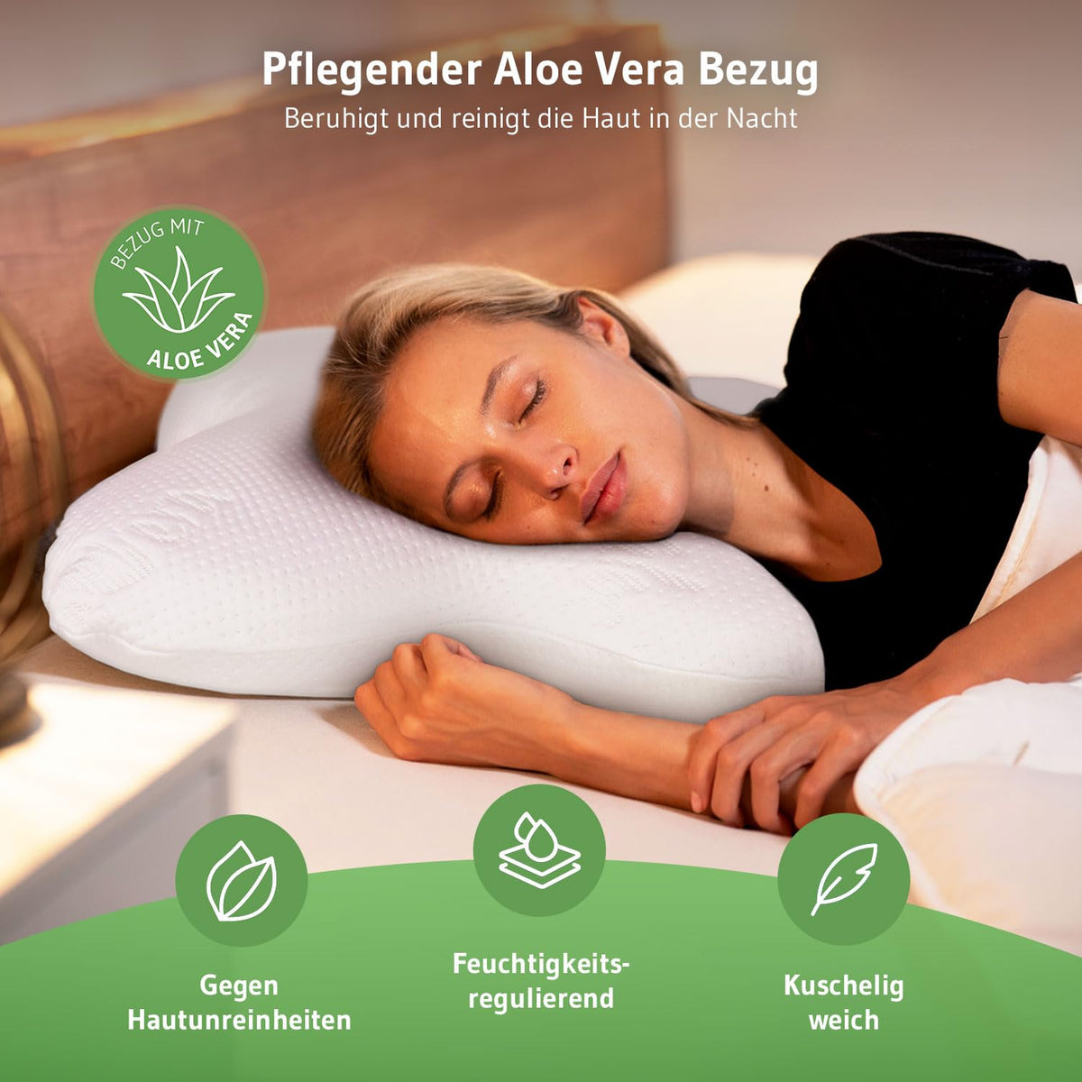 Seitenschläferkissen / Schmetterlingskissen mit Thermo Bezug