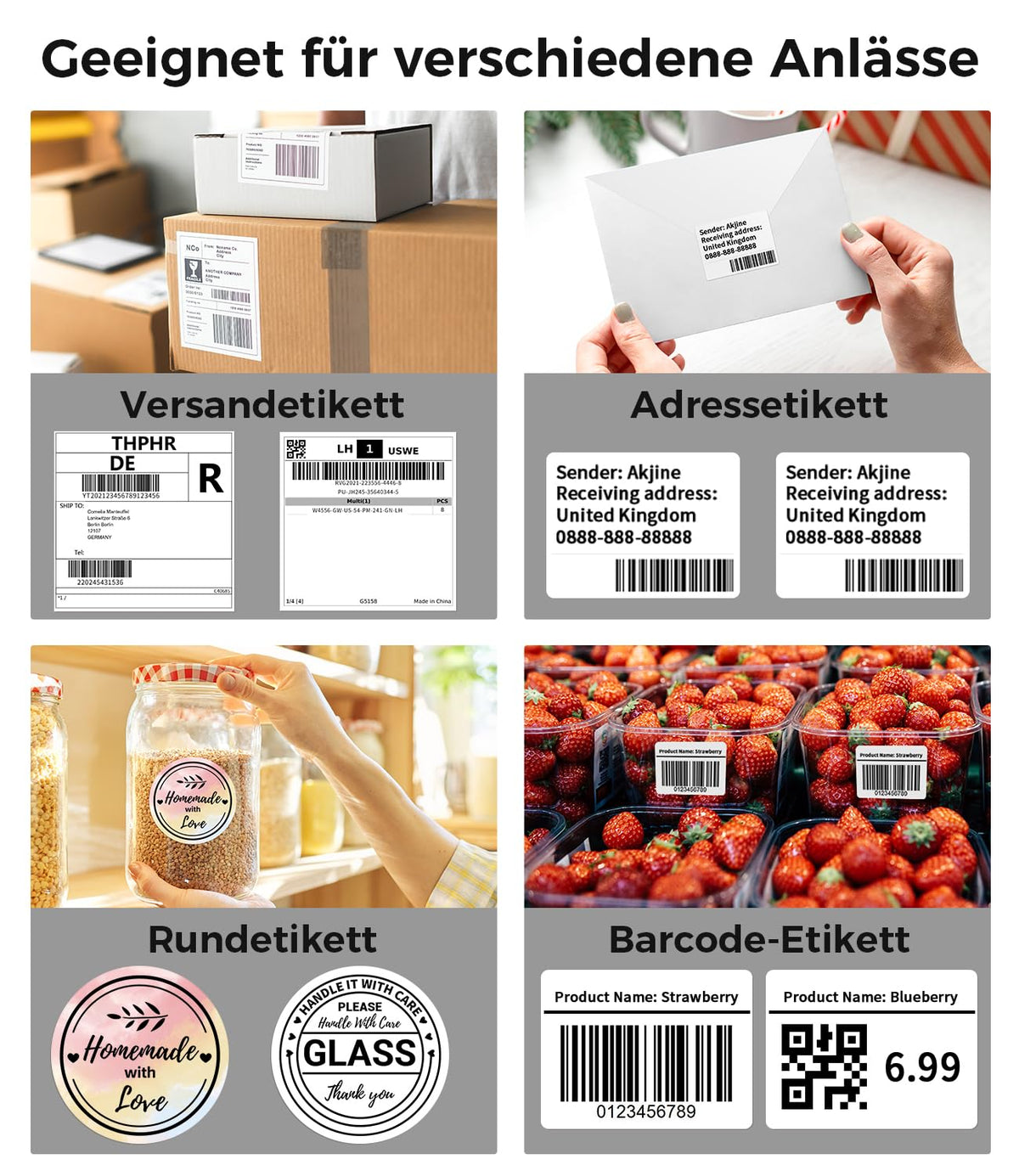 Bluetooth DHL Etikettendrucker, Label Printer - Thermodrucker