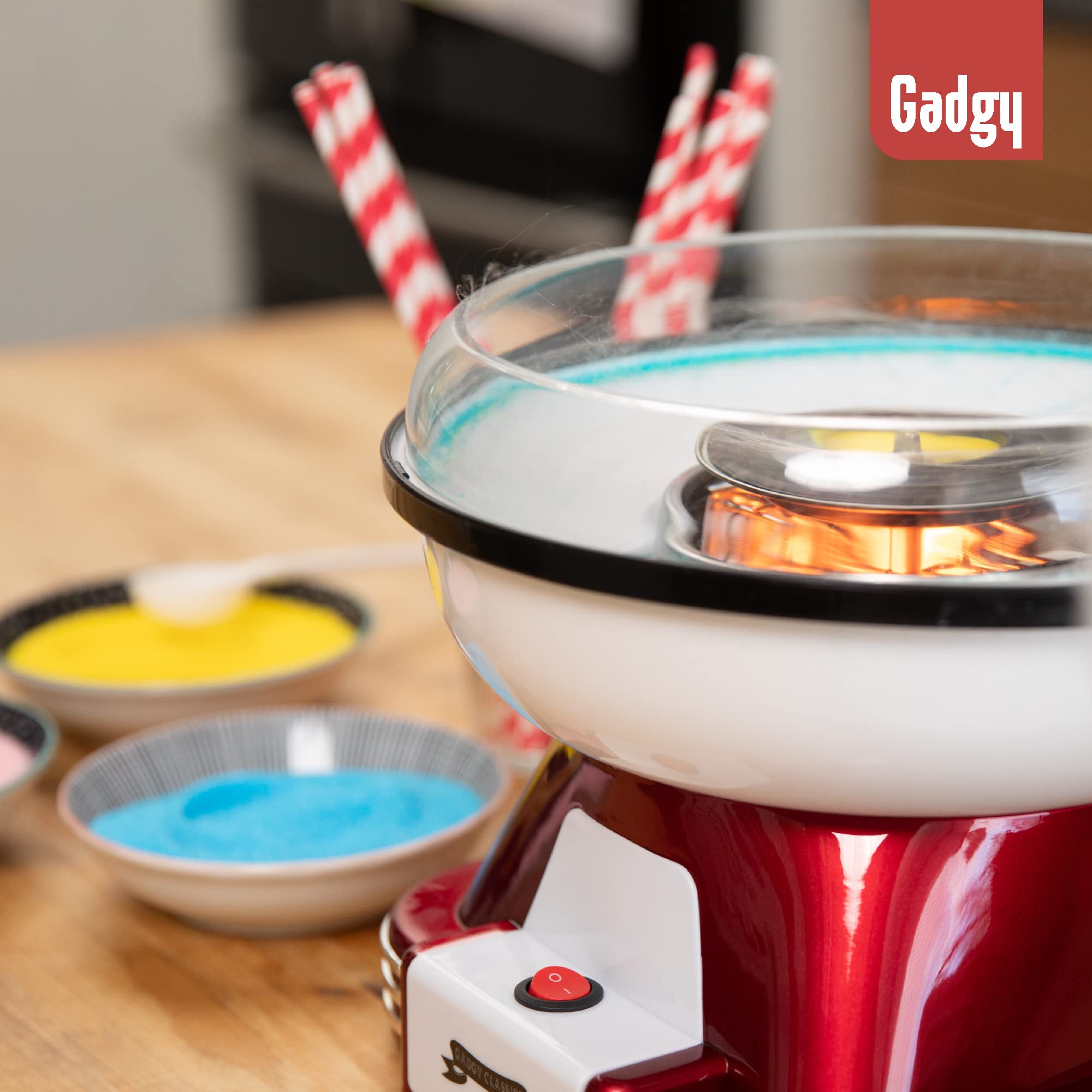 Zuckerwattemaschine für zuhause - Zuckerwatte Maschine für Zucker oder Bonbons - Cotton Candy Machine - Zuckerwatte für Kinderfest, Geburtstag und Party - Rosa