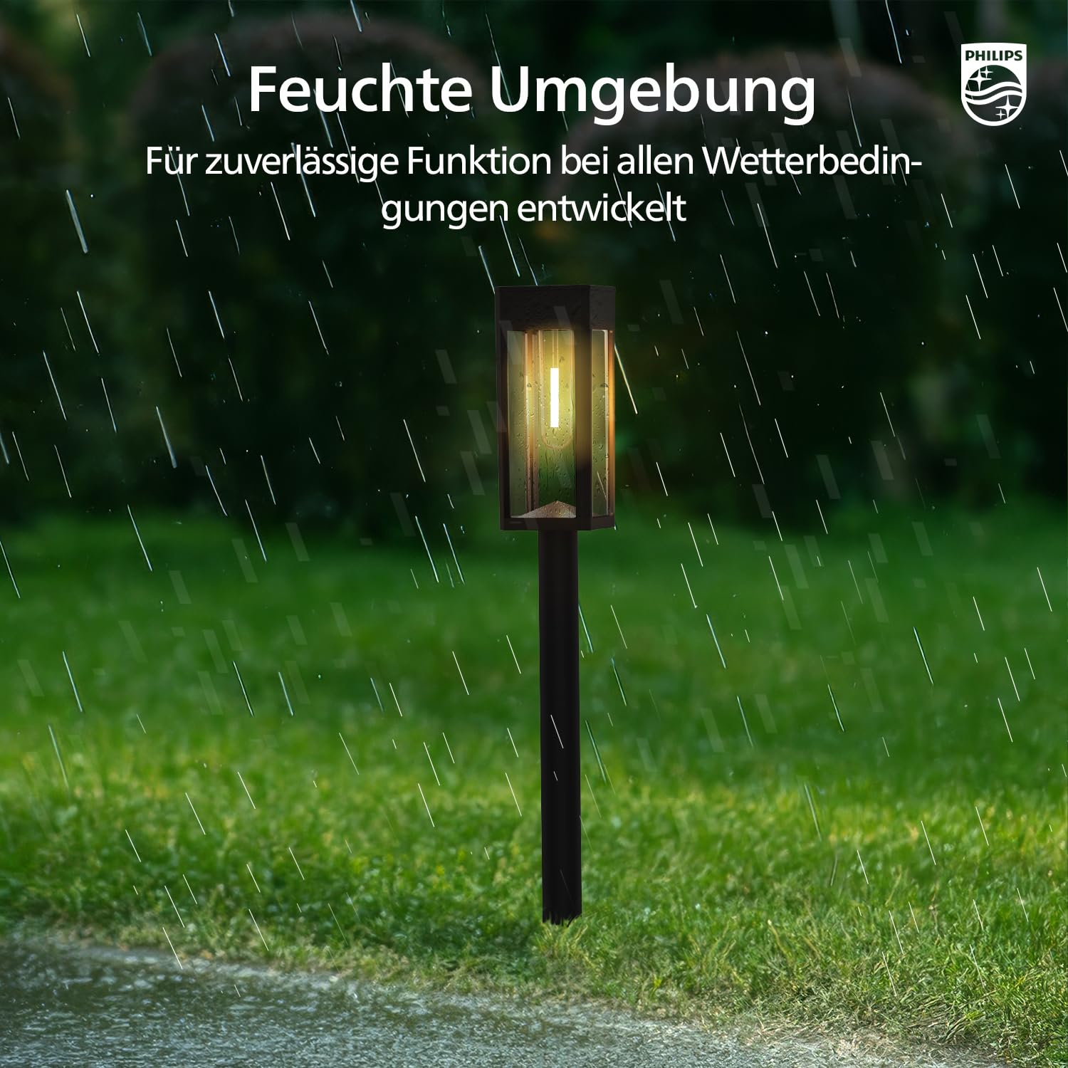 Philips 8 Stück Solarlampen für Außen Garten, 3000K Warmweiß Solar Gartenleuchten, Wasserdicht Außenbeleuchtung Wegeleuchte Deko für Hof, Weg, Terrasse, Rasen