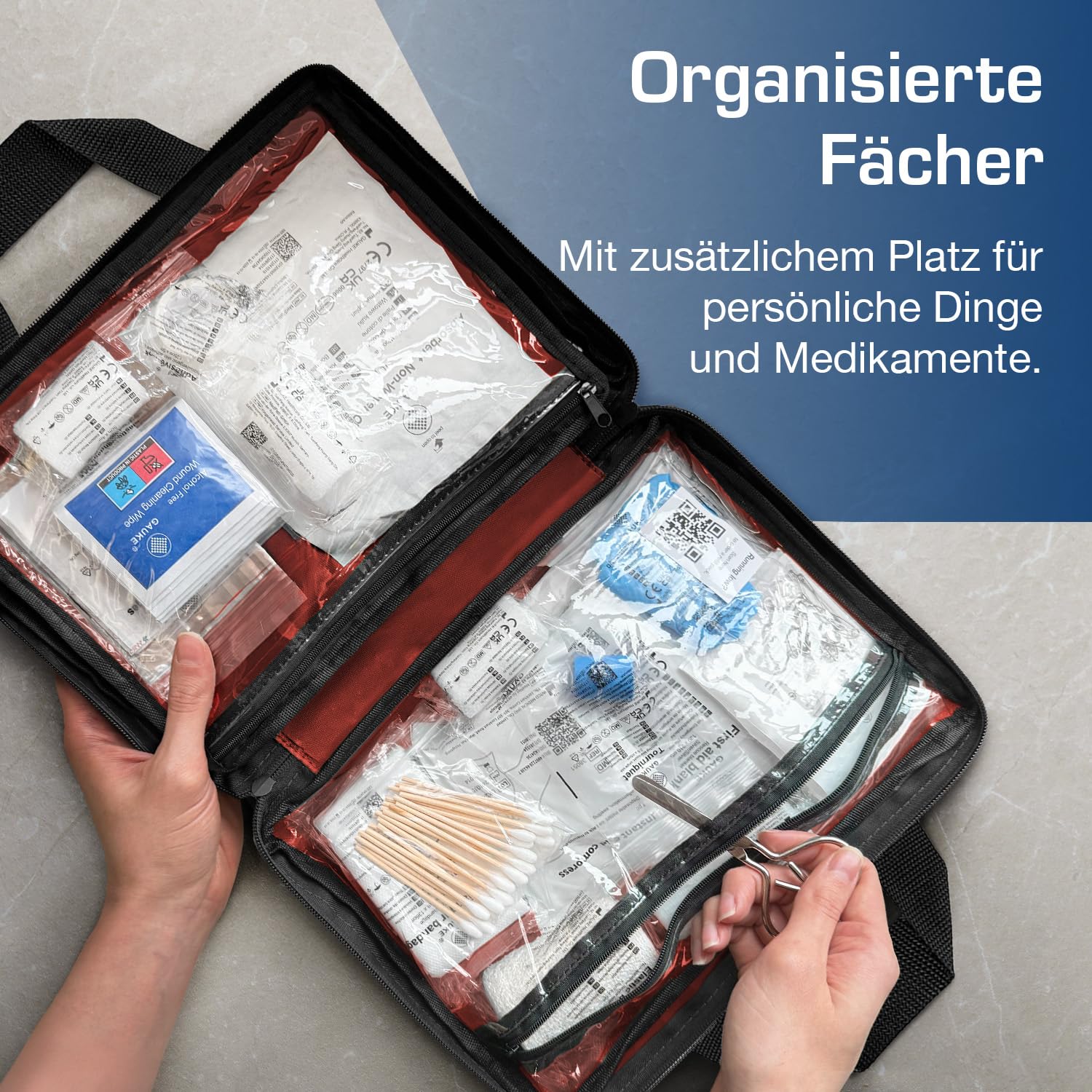 Active Era Premium Erste-Hilfe-Kit - 120-teilige Erste-Hilfe-Kit - Notfallausrüstung einschließlich Kühlpackungen, Pflaster, Rettungsdecke für zu Hause, Reisen oder als Erste-Hilfe-Kit im Freien - ISO 13485