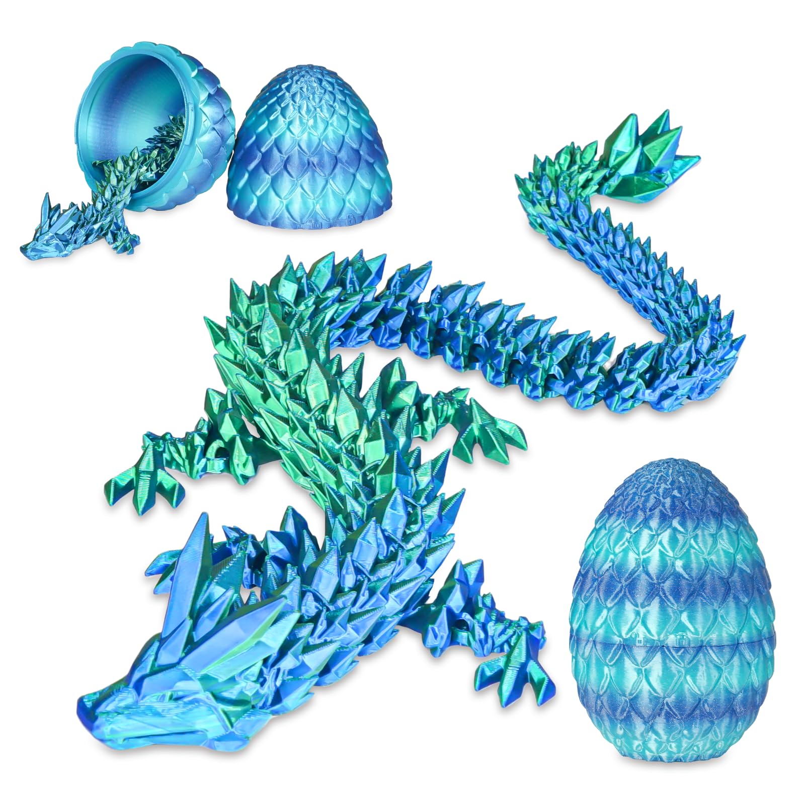 Überraschungseier - Drachenei mit Drachen im Inneren, Geschenke für Kinder und Erwachsene, 3D-gedrucktes Fidget-Spielzeug, perfekt für Weihnachten, Ostern, Geburtstage, Dekoration, Stressabbau