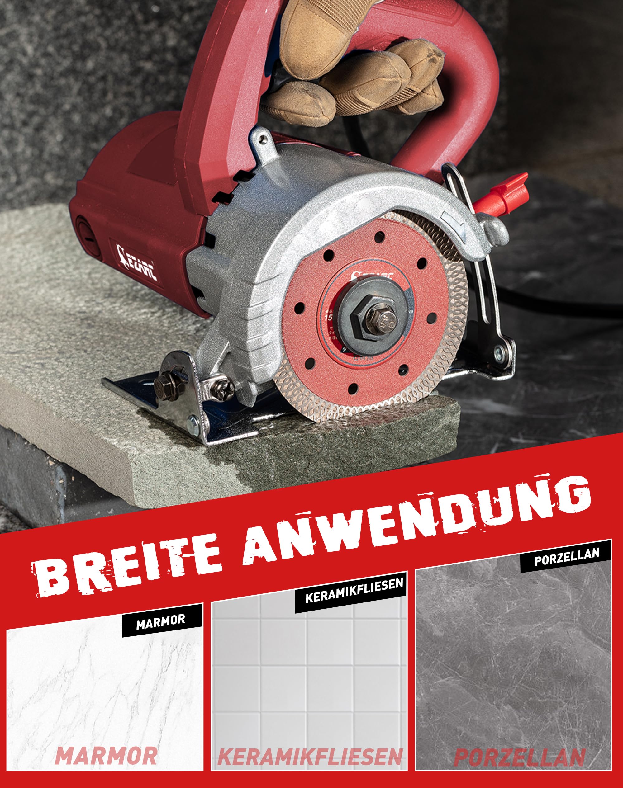 Diamantschneidscheiben 125mm Extra Thin Diamond Disc Cutting Disc für Fliesen Keramik Marmor Nass oder Trockenschnitt