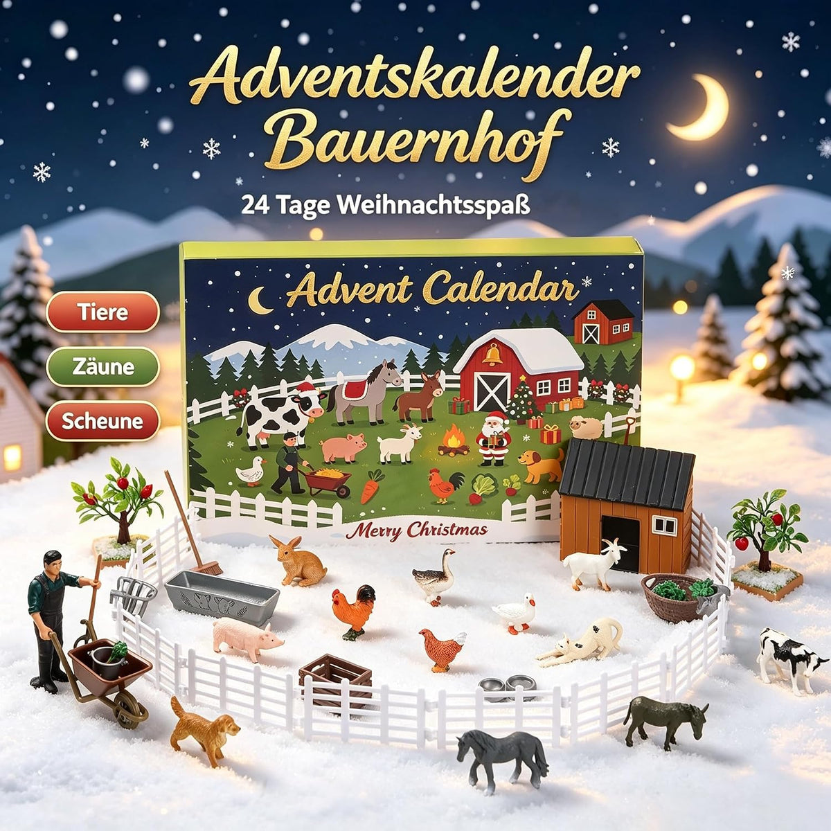 Adventskalender 2026 Bauernhof | 24 Überraschungen, Weihnachtsgeschenke