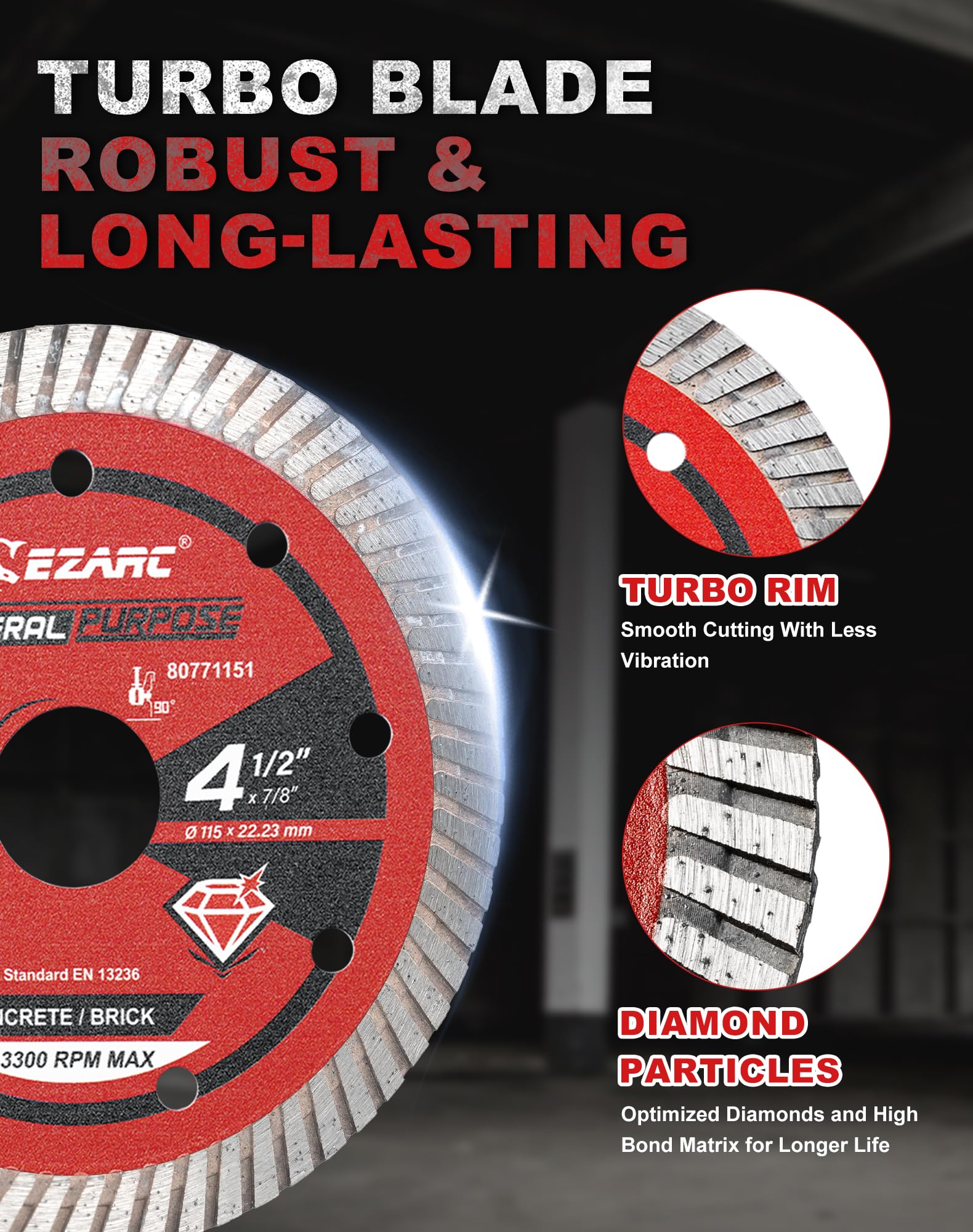 Diamantschneidscheiben 125mm Extra Thin Diamond Disc Cutting Disc für Fliesen Keramik Marmor Nass oder Trockenschnitt