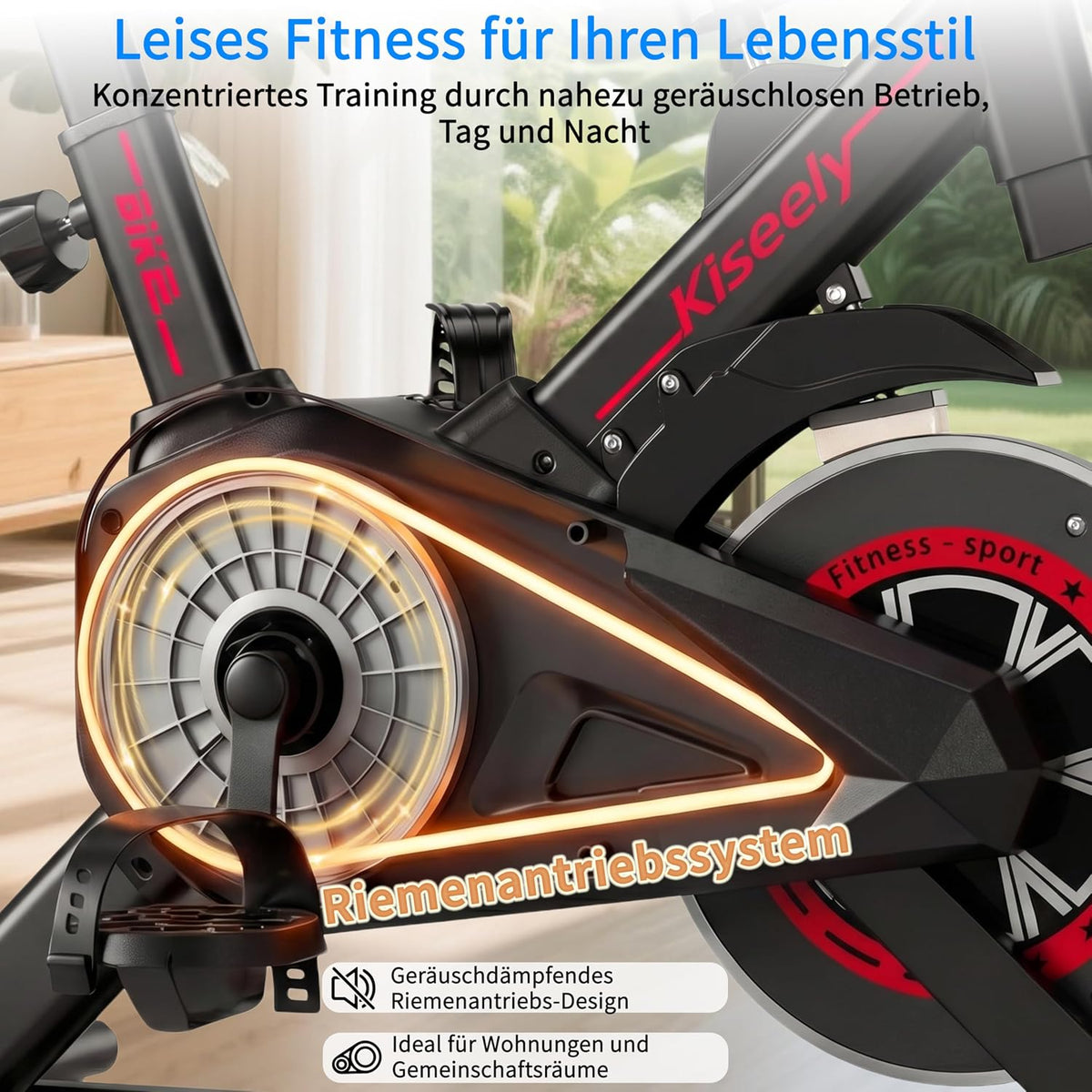 Heimtrainer Fahrrad, Leises Fitnessbike mit einstellbarem Magnetwiderstand, Indoor Cycling Bike mit LCD-Display, Ergonomischer Komfortsattel für Home Gym Indoor Cycling