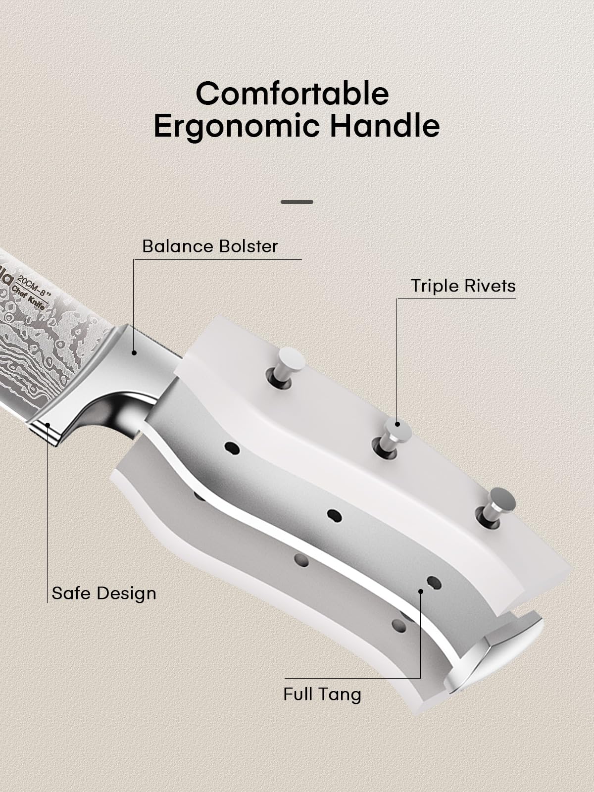 Messerblock Set, 14-teiliger selbstschärfender Messerblock mit Messer, scharfer Edelstahlmessersatz mit Kunststoffgriff und Holzblock, professionelles Küchenmesserset